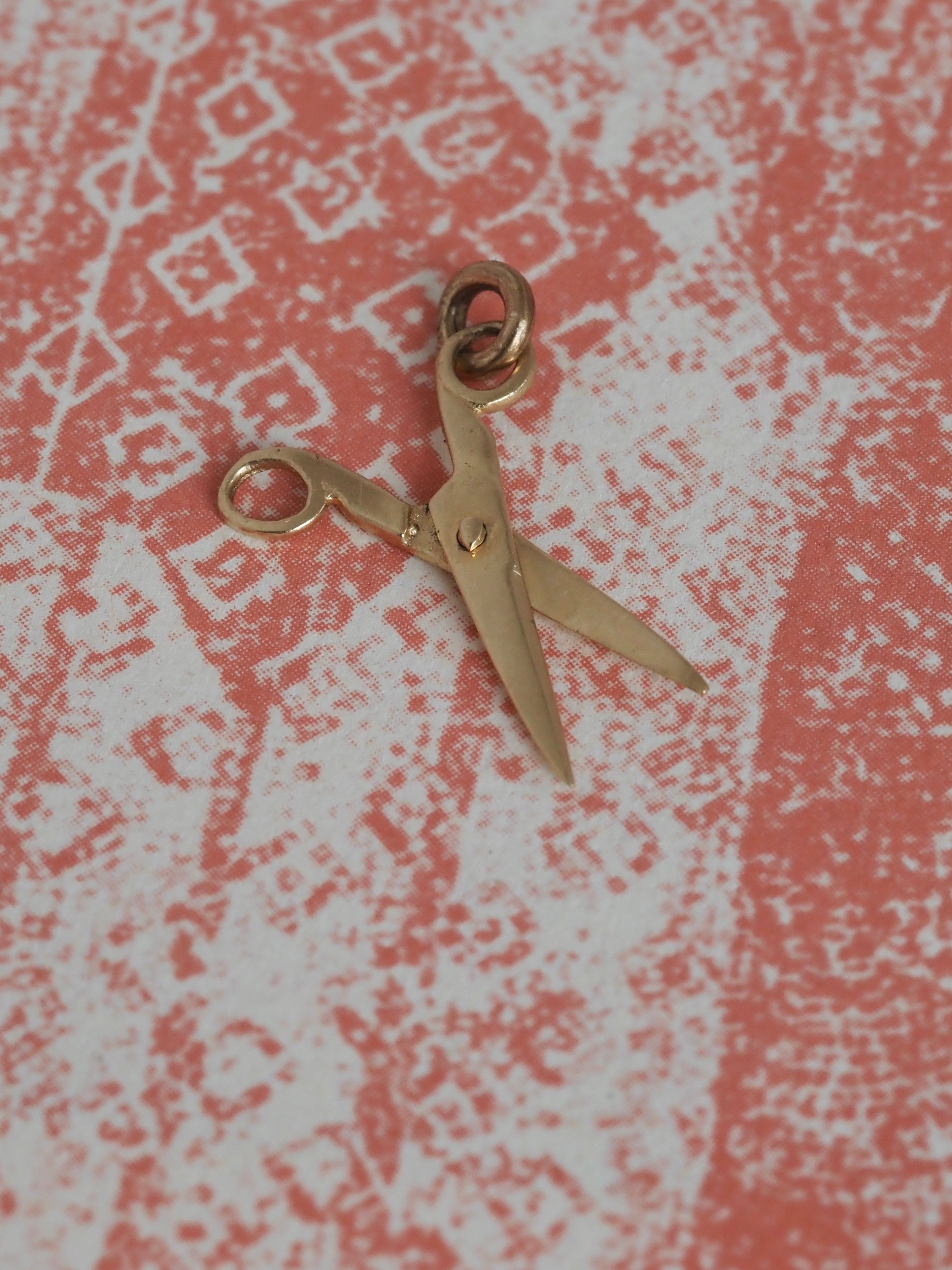 Vintage 14k Gold Scissors Charms