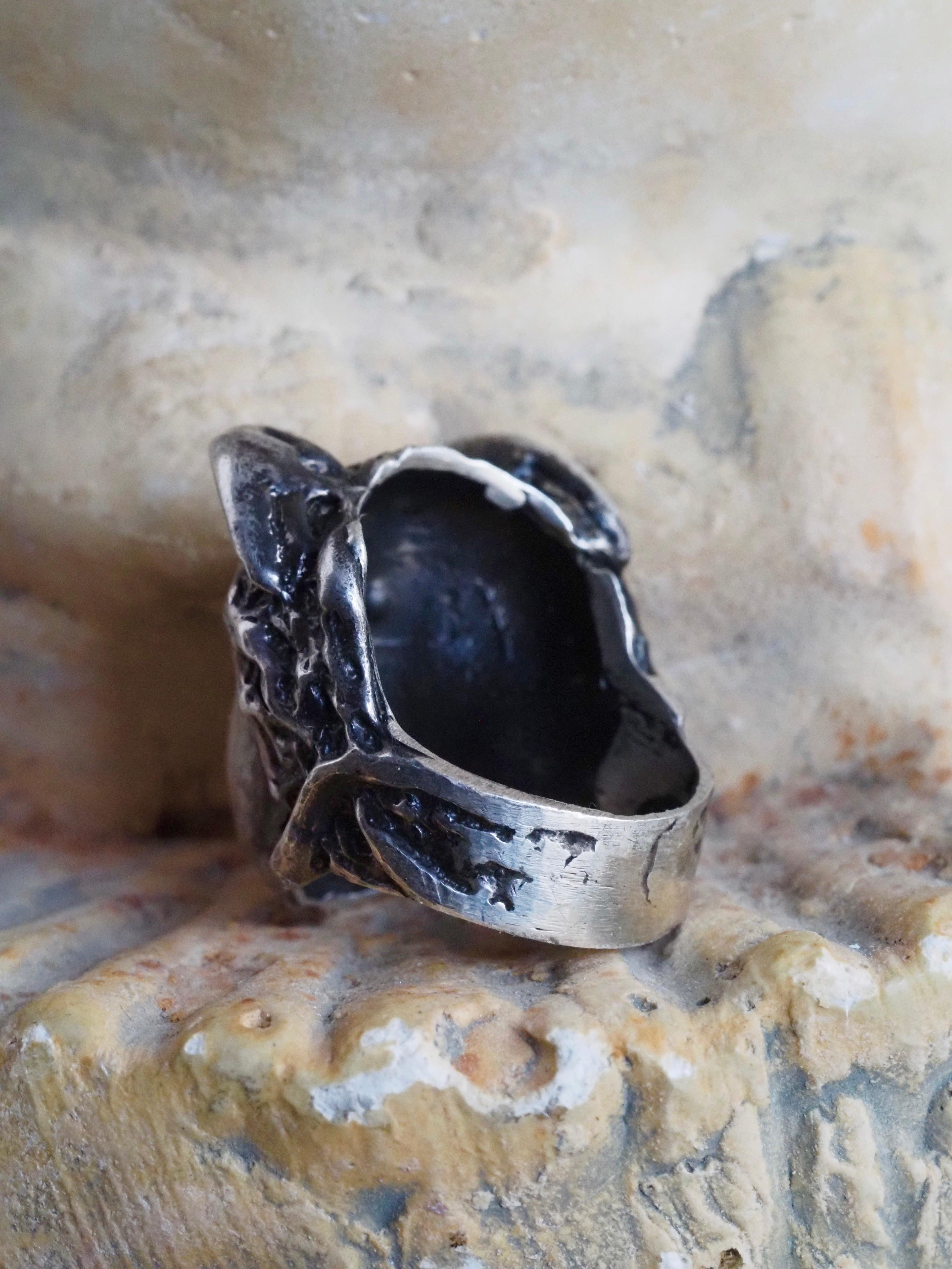 Vintage Sterling Silver Medusa Ring