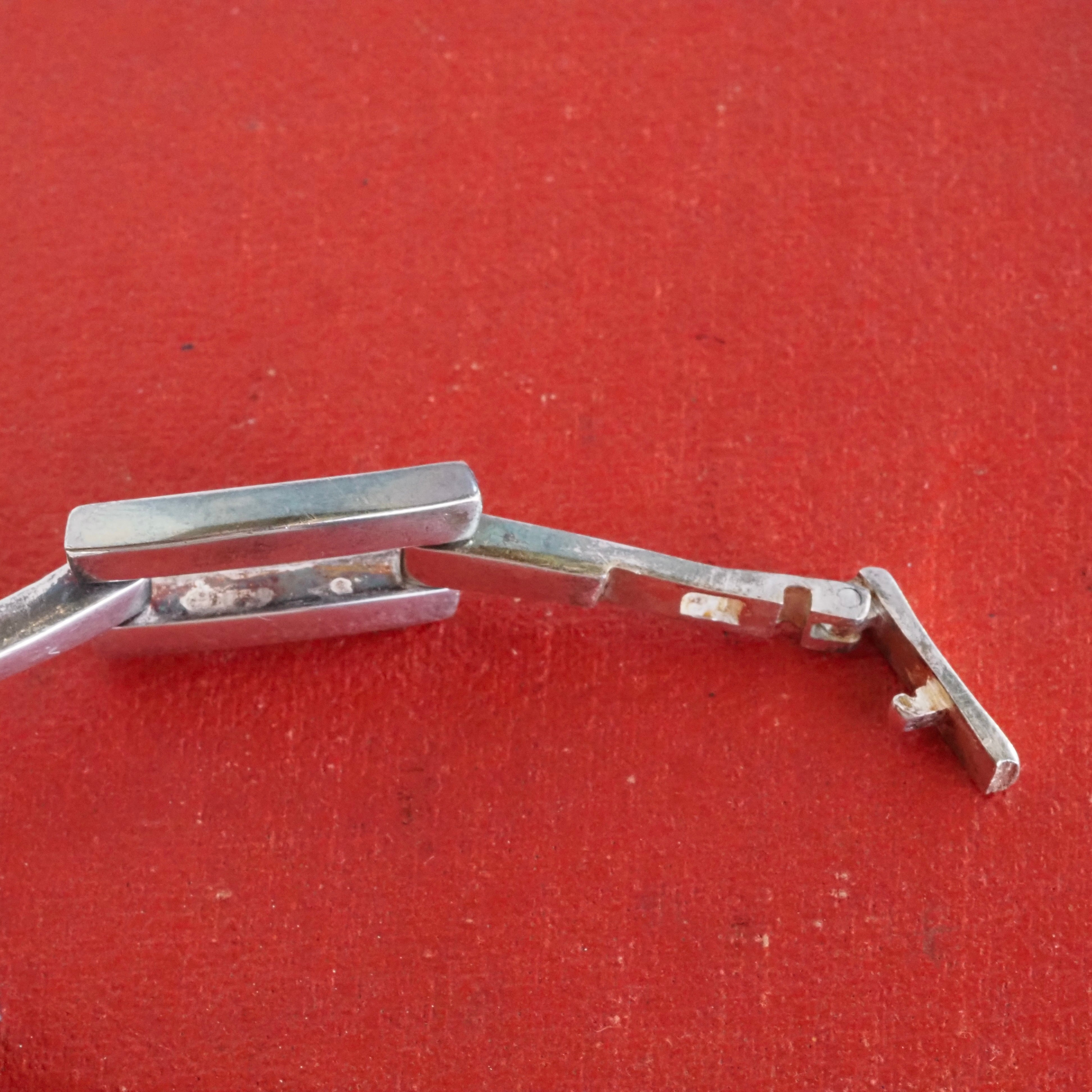Vintage Gucci Link Sterling Silver Collar Necklace