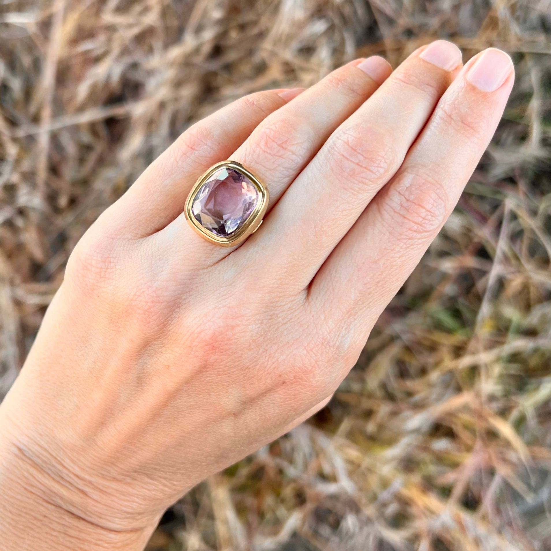 Vintage 1930s/1940s 8k Gold Amethyst Ring