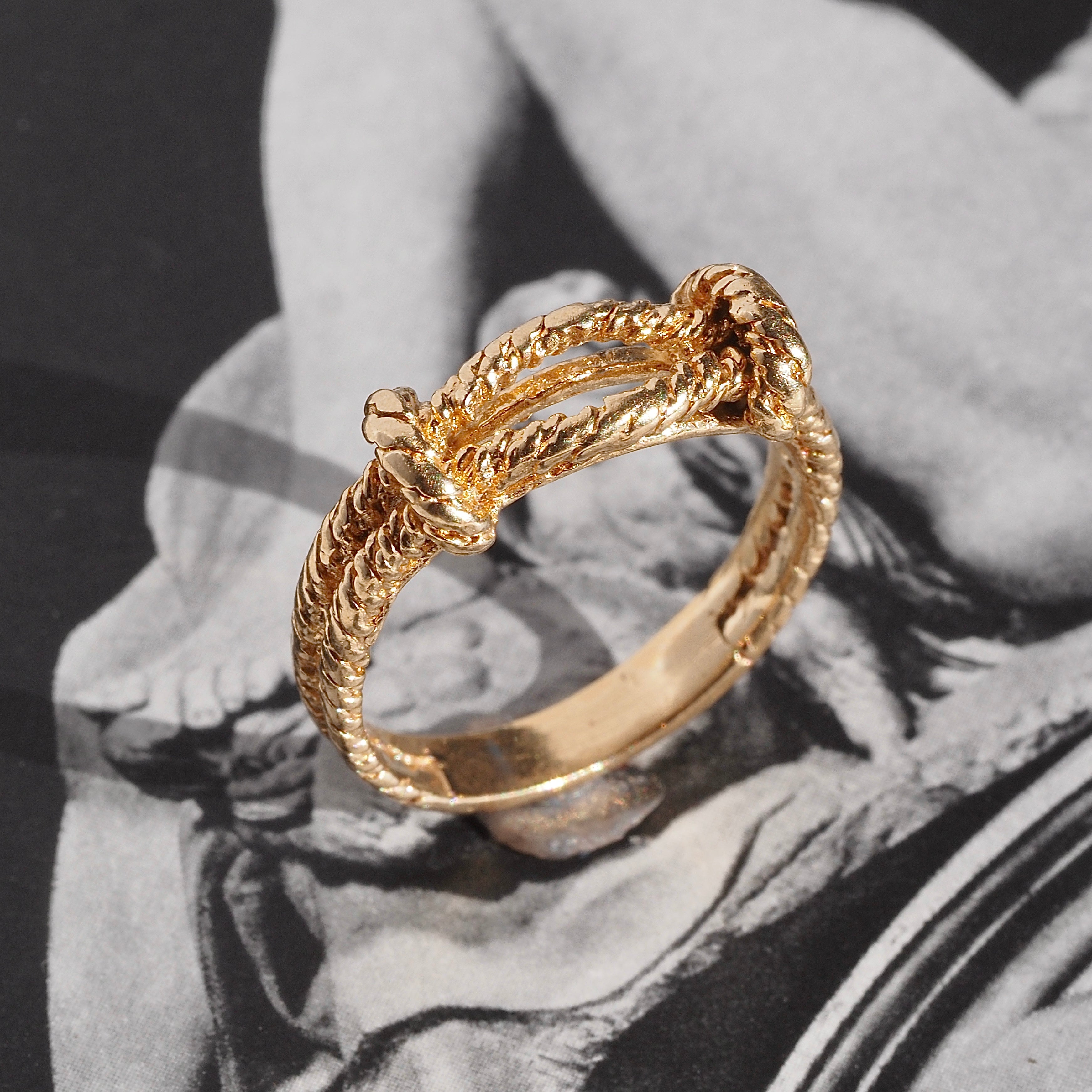 Vintage Twisted Rope 14k Gold Ring