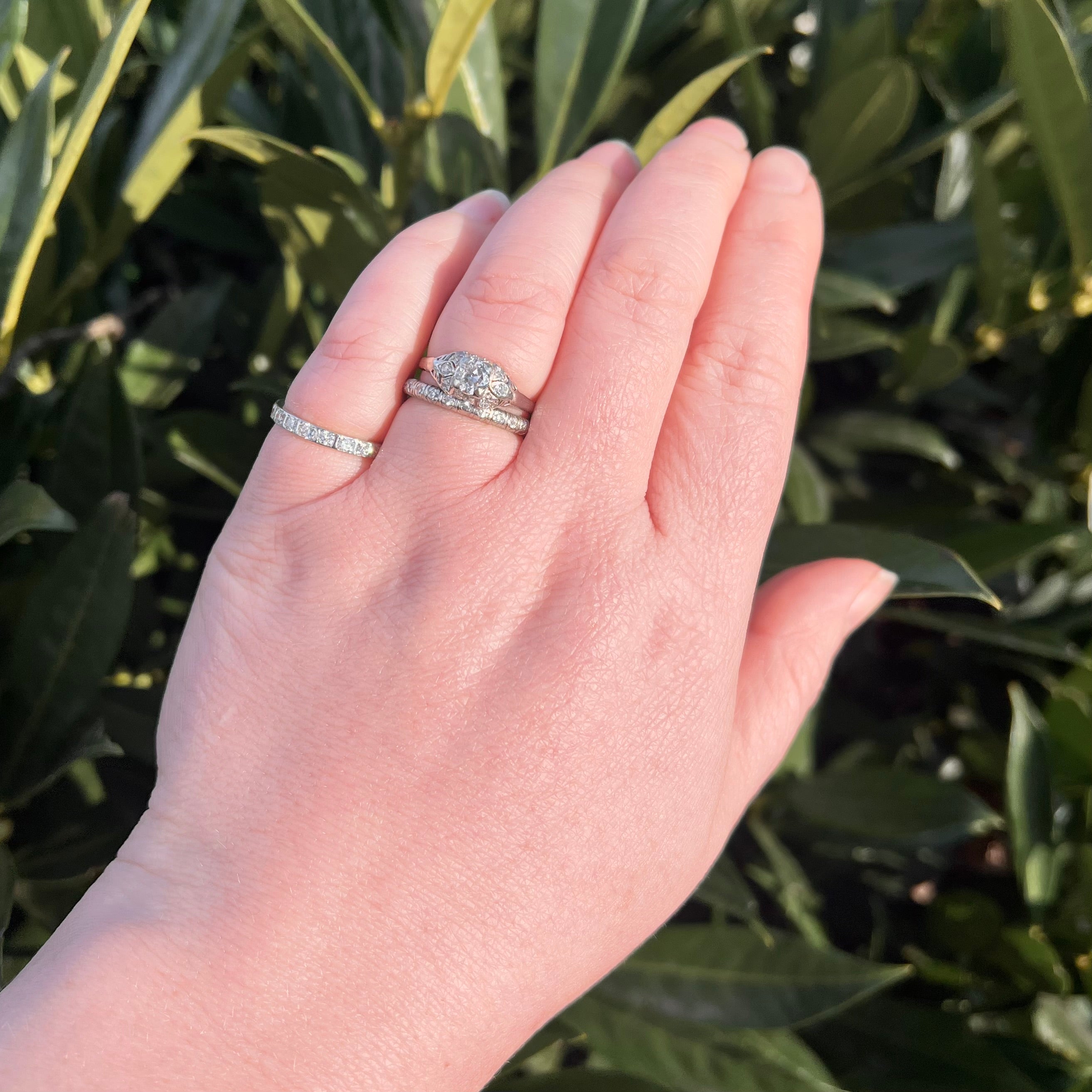 Antique Art Deco Platinum Diamond Eternity Ring