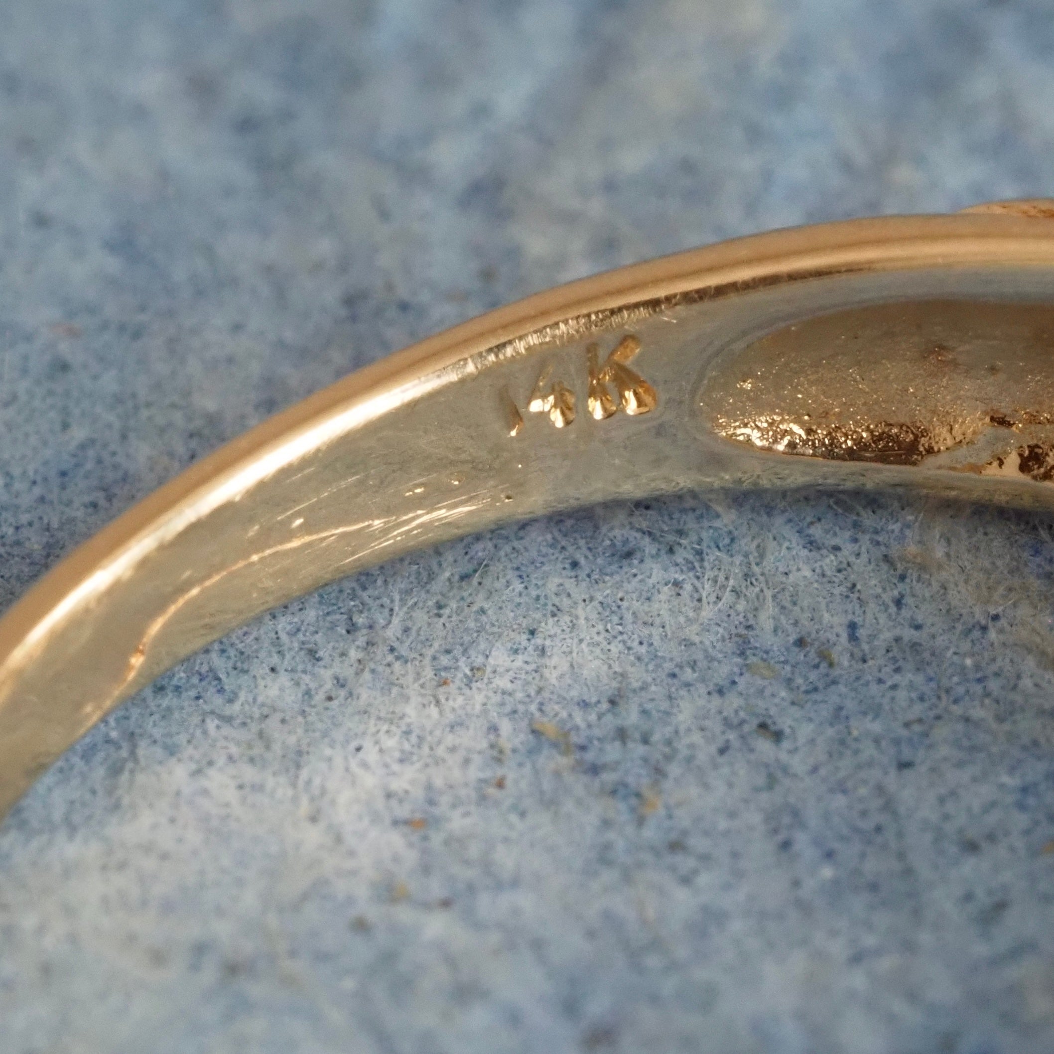 Art Nouveau Style Antique Old Mine Cut Diamond Trilogy 14k Gold Ring