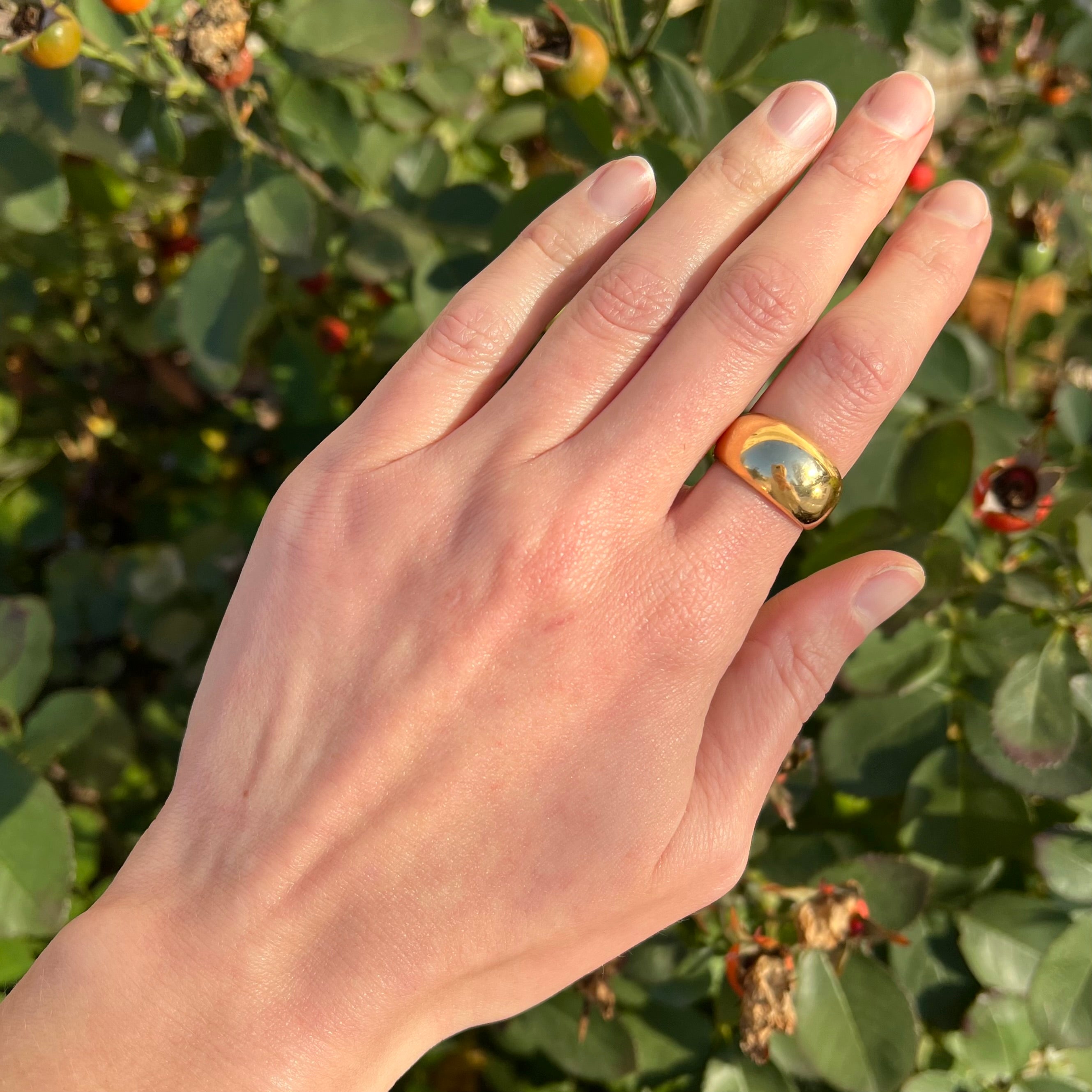 Vintage Portuguese 19k Gold Dome Ring