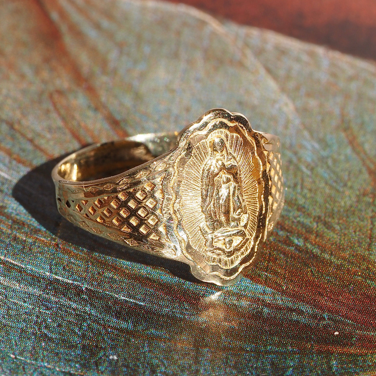 Vintage Mary Signet 14k Gold Ring