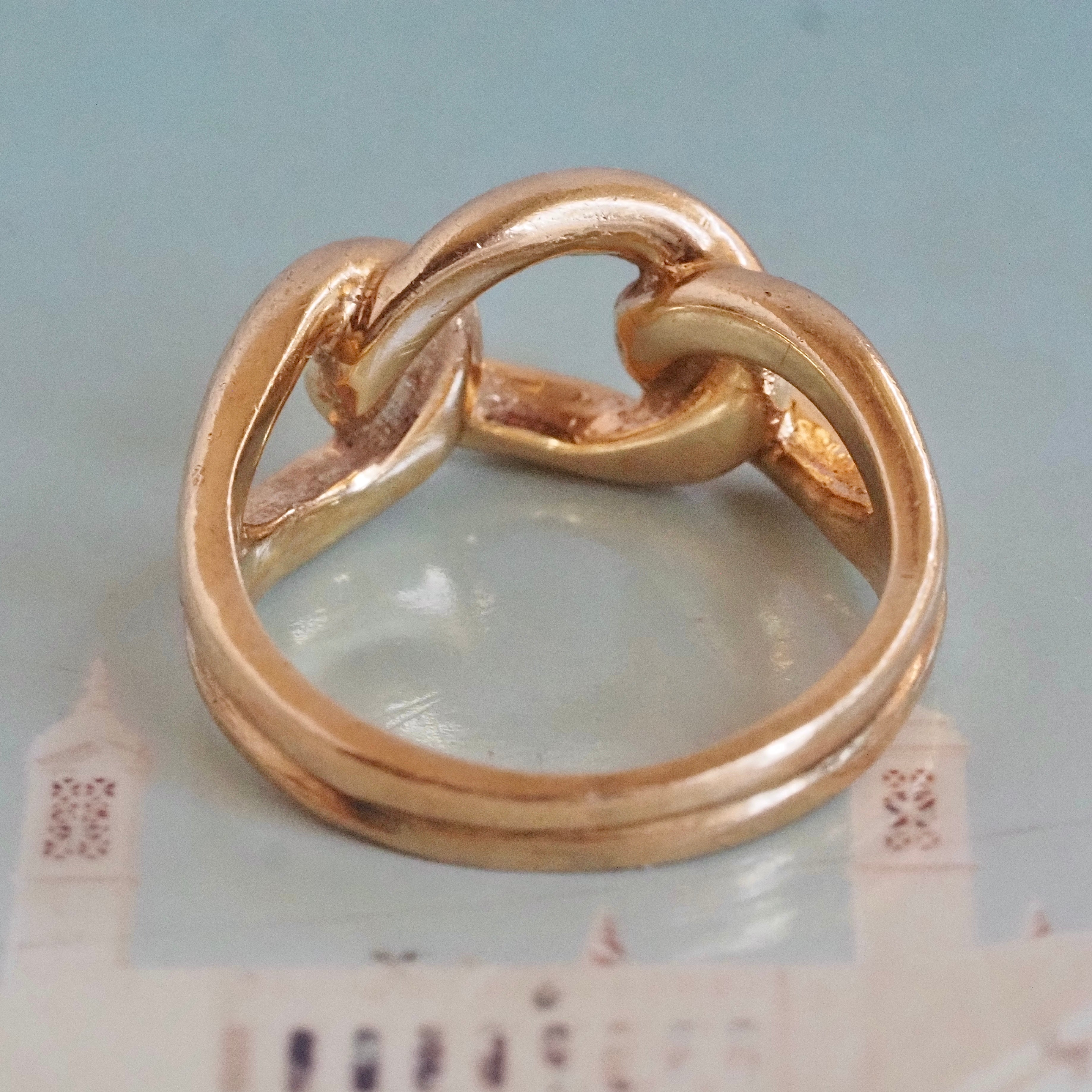 Vintage Curb Knot 14k Gold Ring