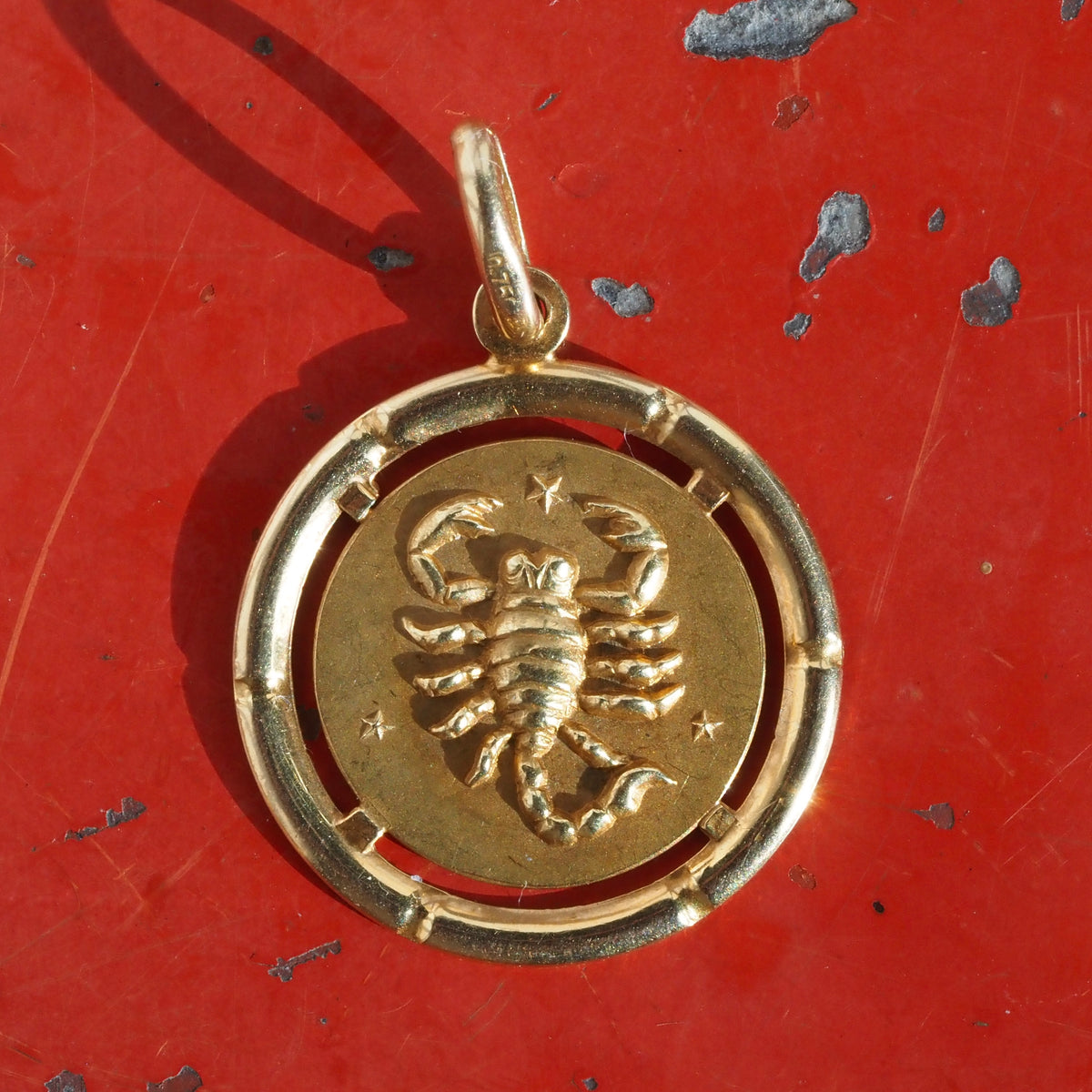 Vintage Scorpio 18k Gold Pendant