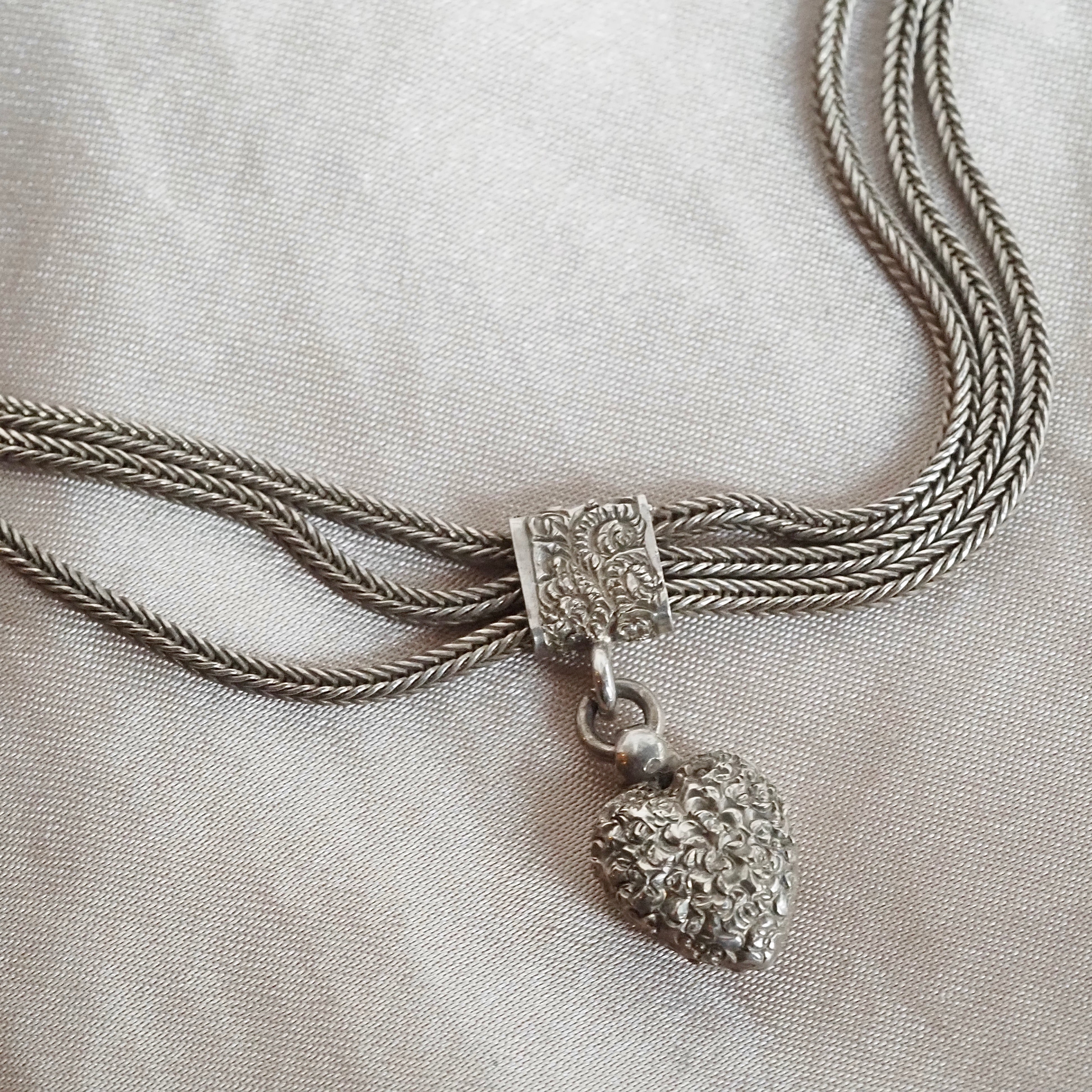 Antique Victorian Sterling Silver Tassel Bracelet