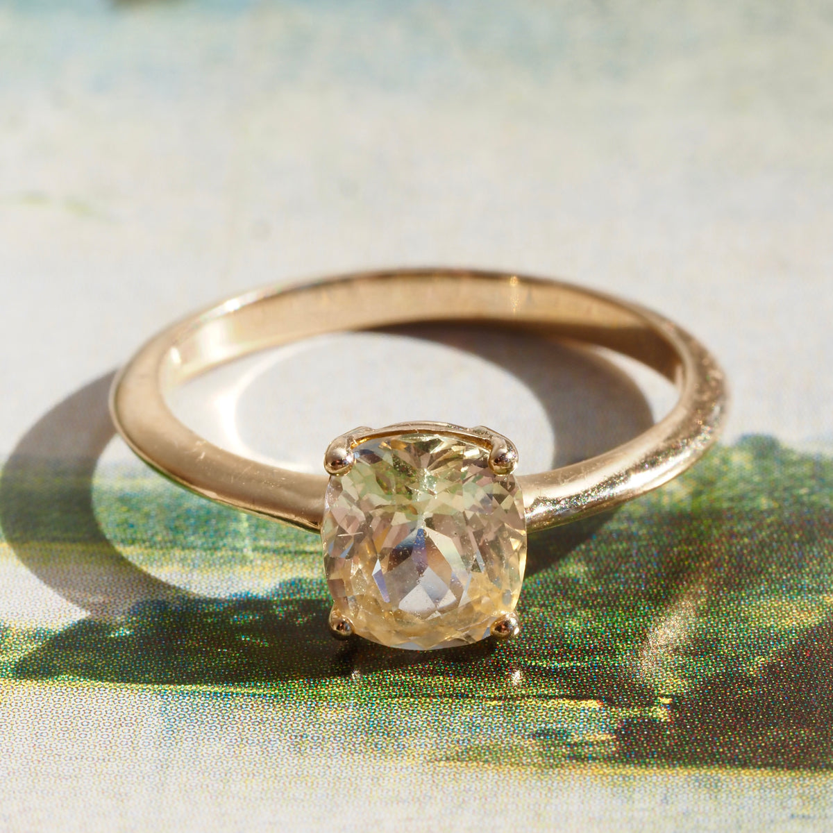 2.01ct Natural Yellow Sapphire 14k Gold Ring