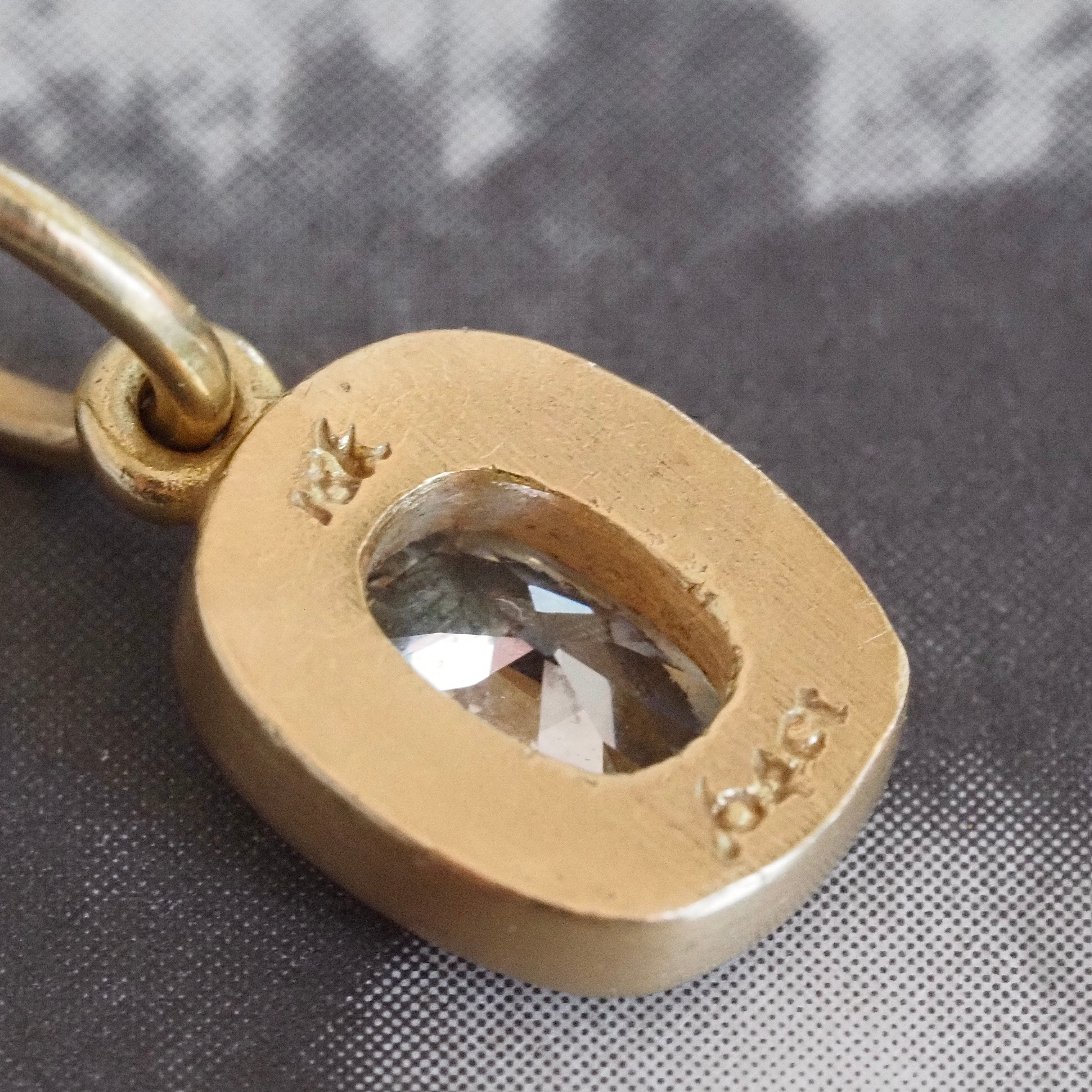 Cushion Modified Brilliant Cut Diamond 18k Gold Pendant