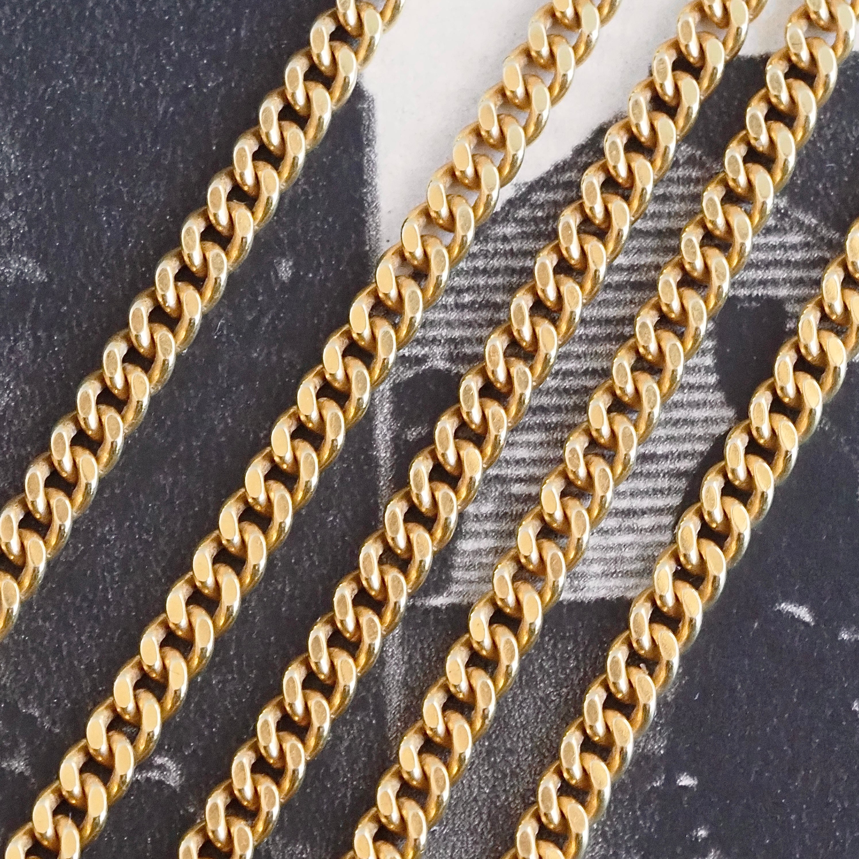 Vintage 14k Gold Curb Chain Necklace
