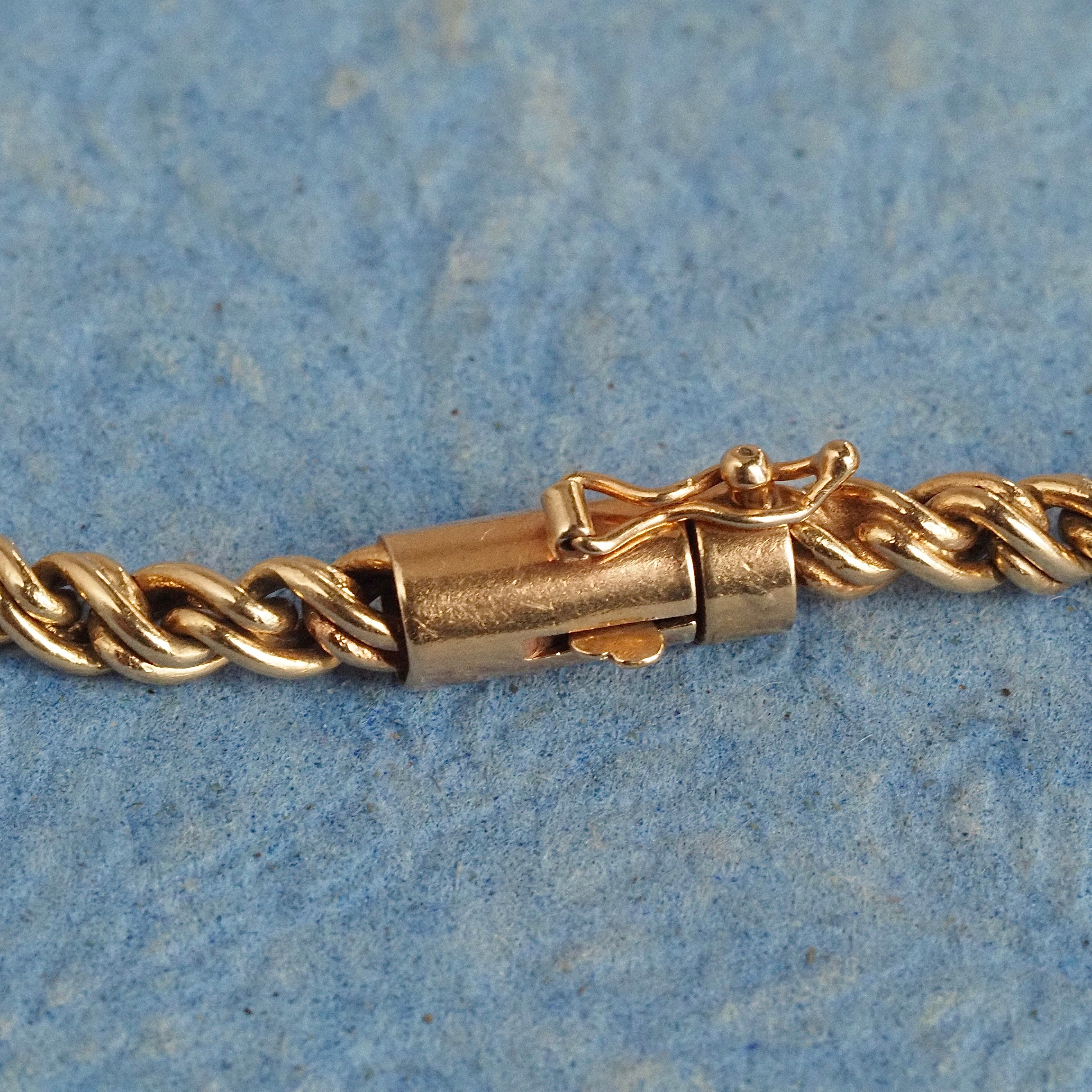 Vintage 14k Gold Rolling Rope Bracelet