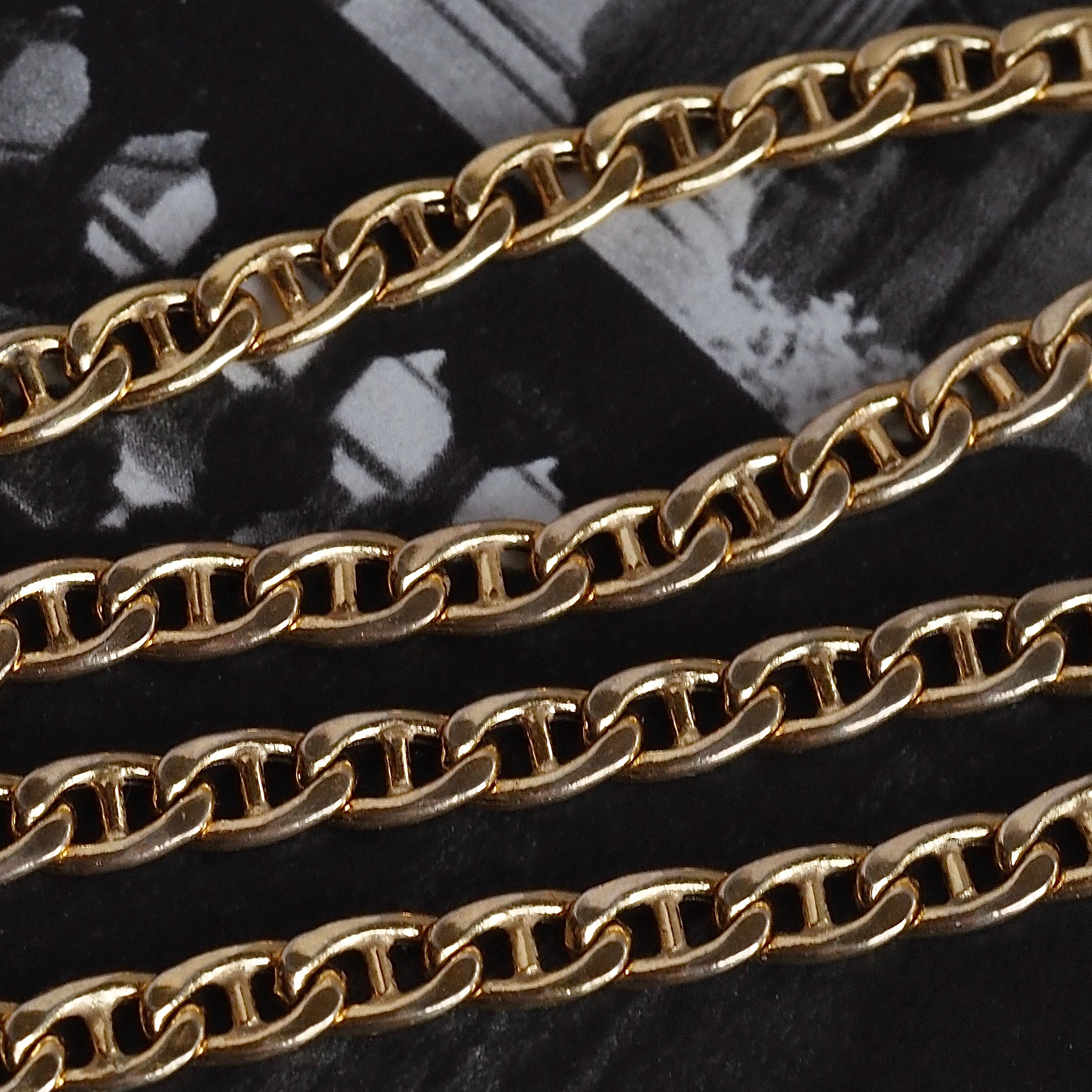 Vintage Italian 14k Gold Mariner Chain Necklace