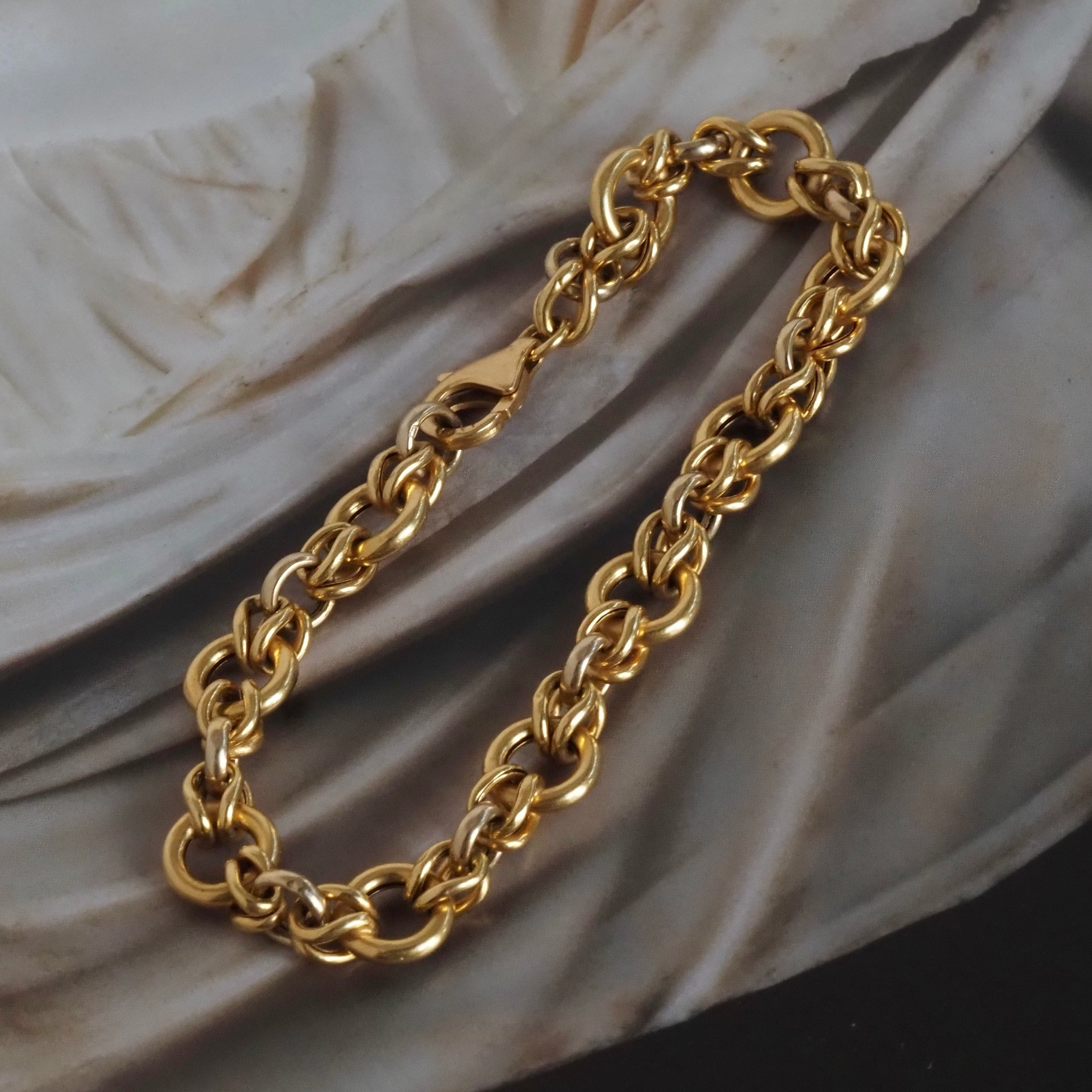 Vintage Portuguese 19k Chunky Link Pattern Bracelet