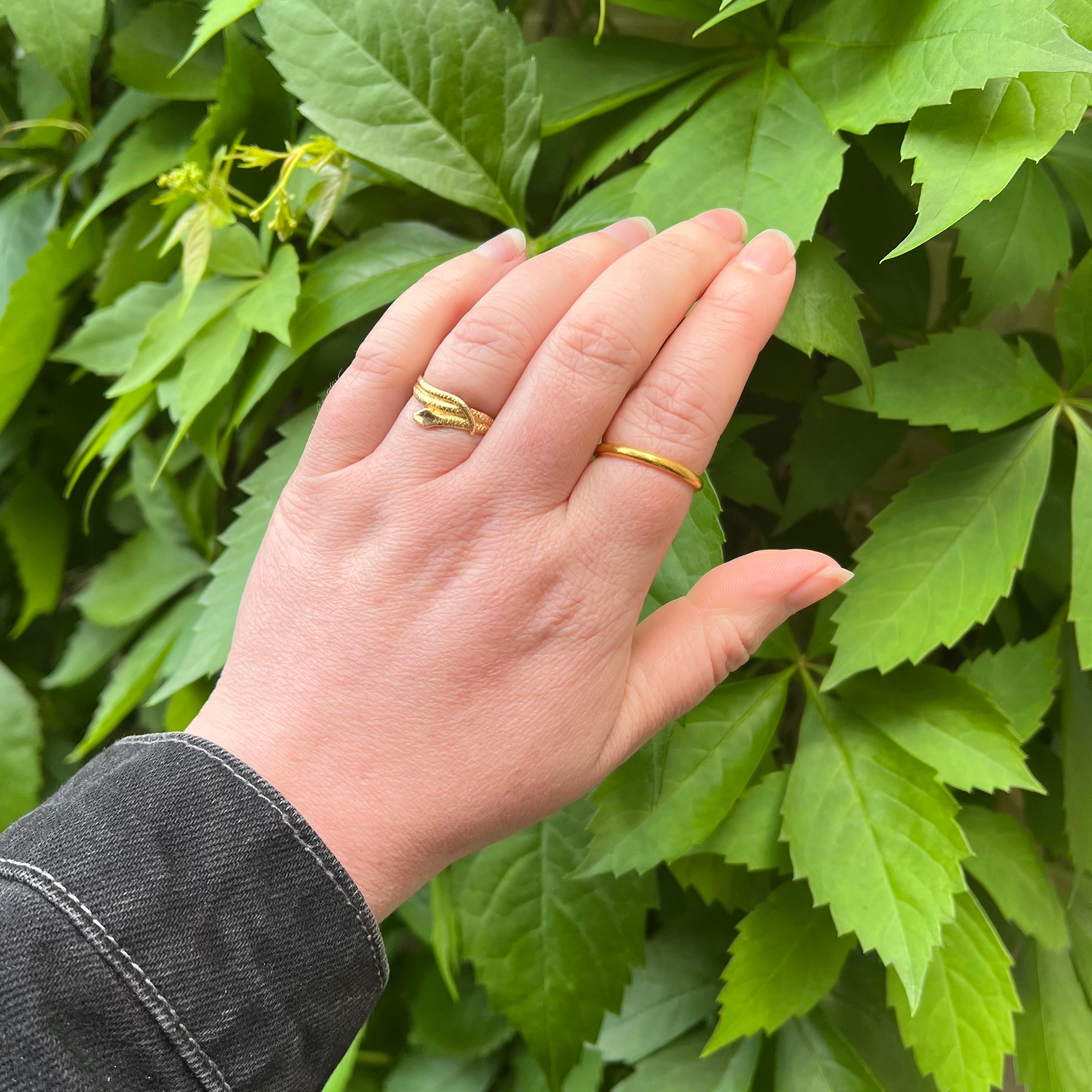 Vintage Snake 14k Gold Ring