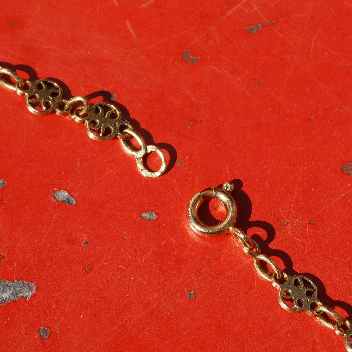 Antique French Ornate 18k Gold Chain
