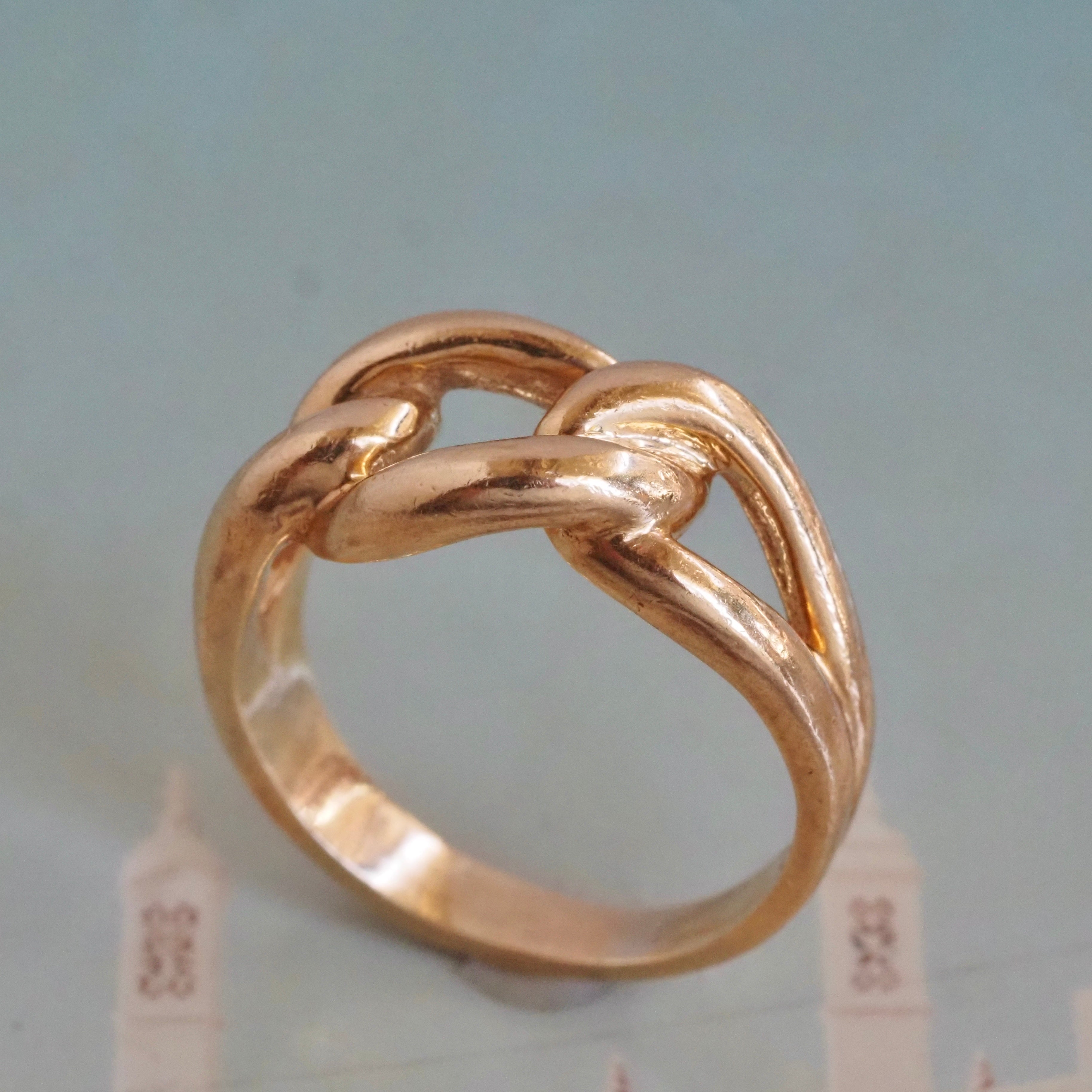 Vintage Curb Knot 14k Gold Ring