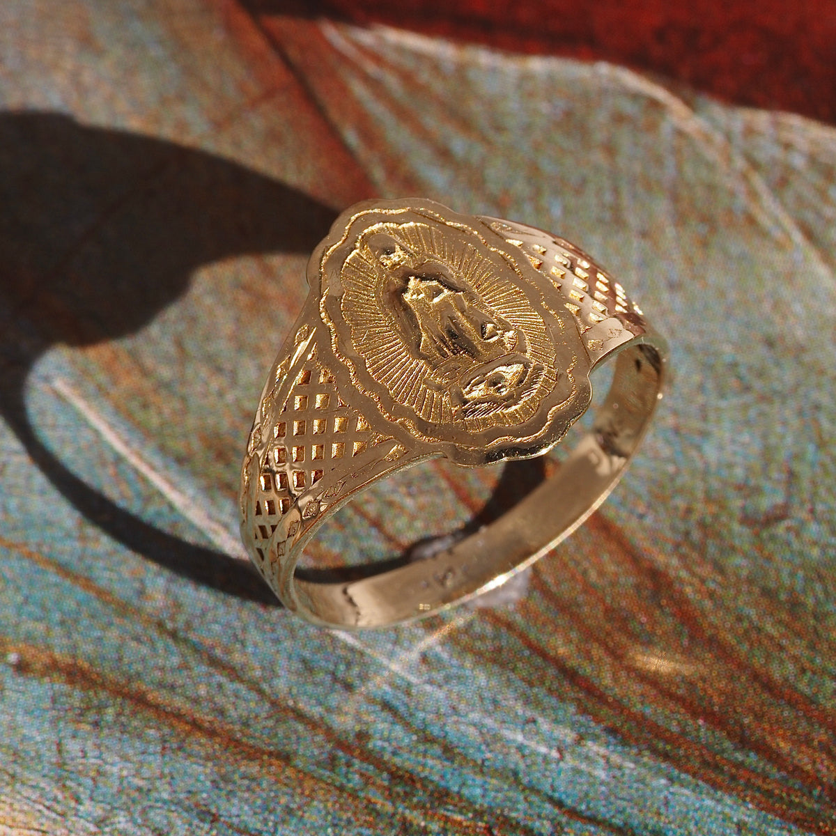 Vintage Mary Signet 14k Gold Ring