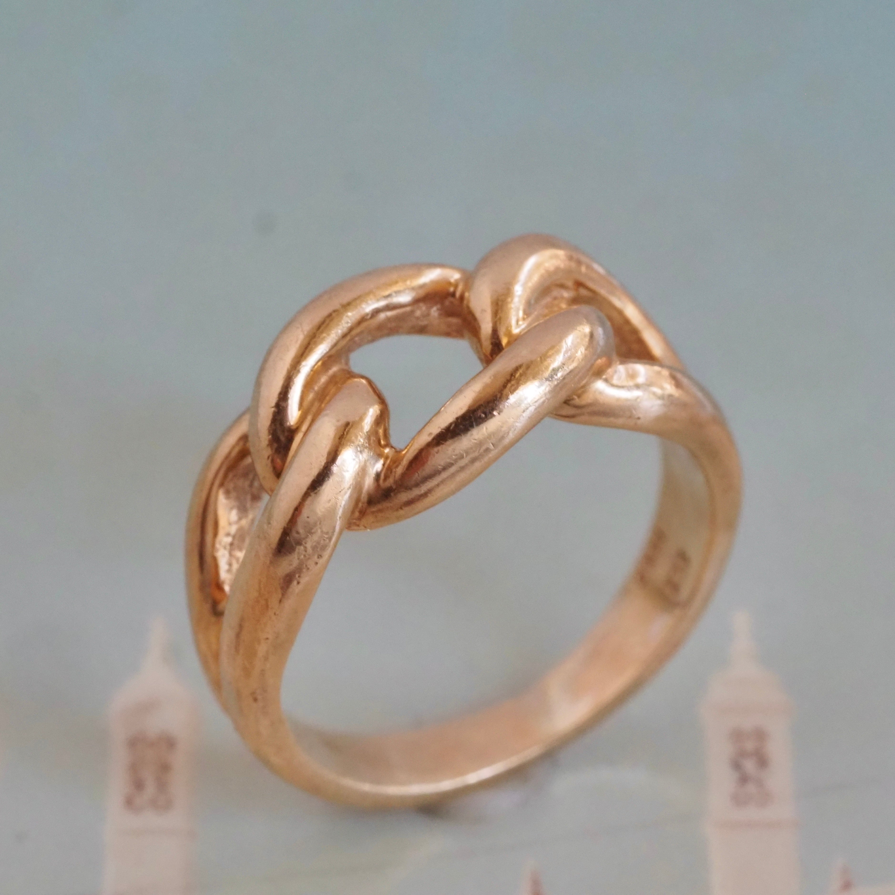 Vintage Curb Knot 14k Gold Ring