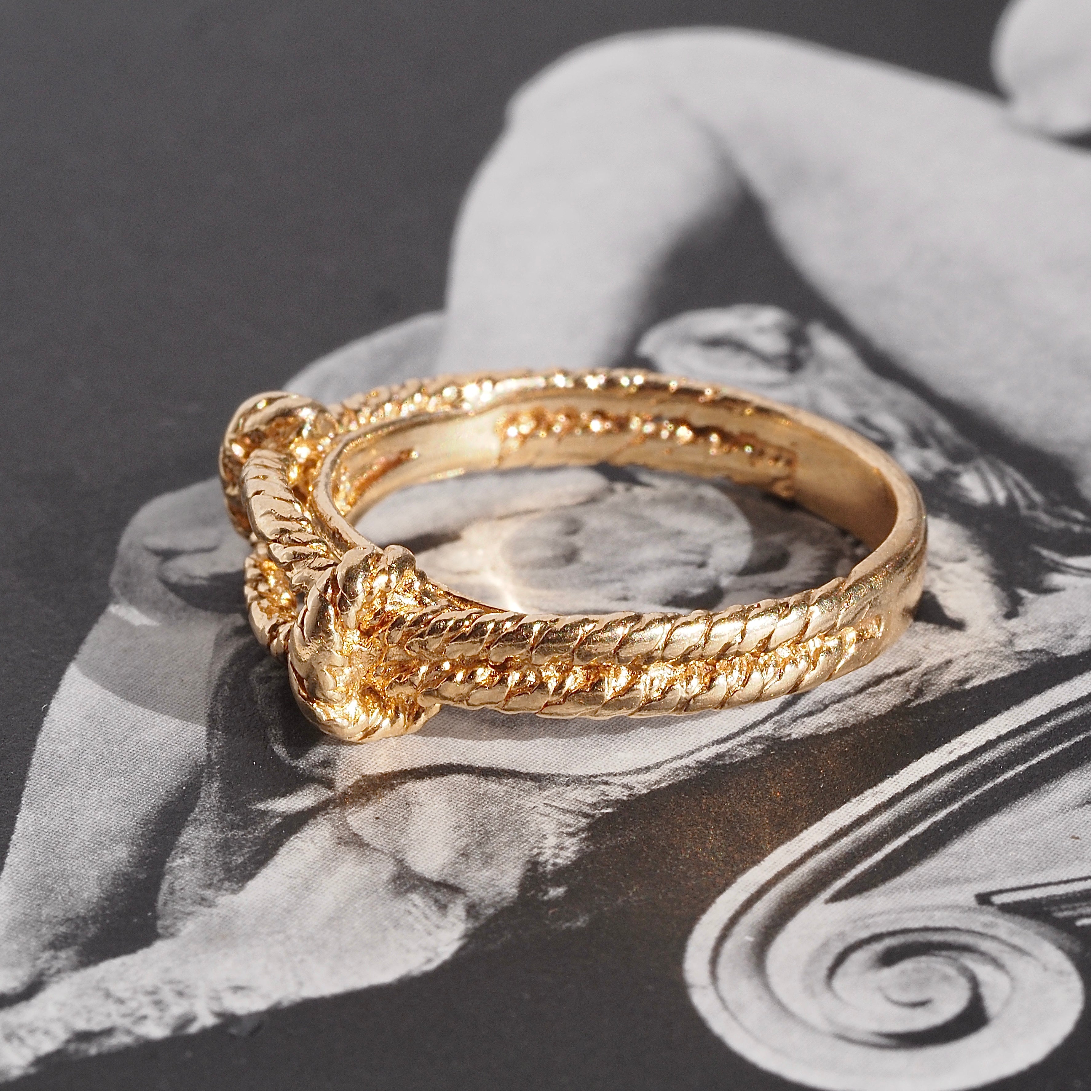 Vintage Twisted Rope 14k Gold Ring