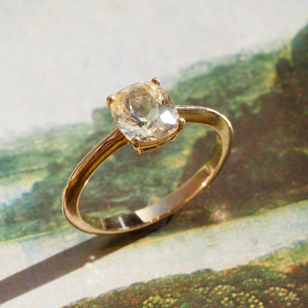 2.01ct Natural Yellow Sapphire 14k Gold Ring