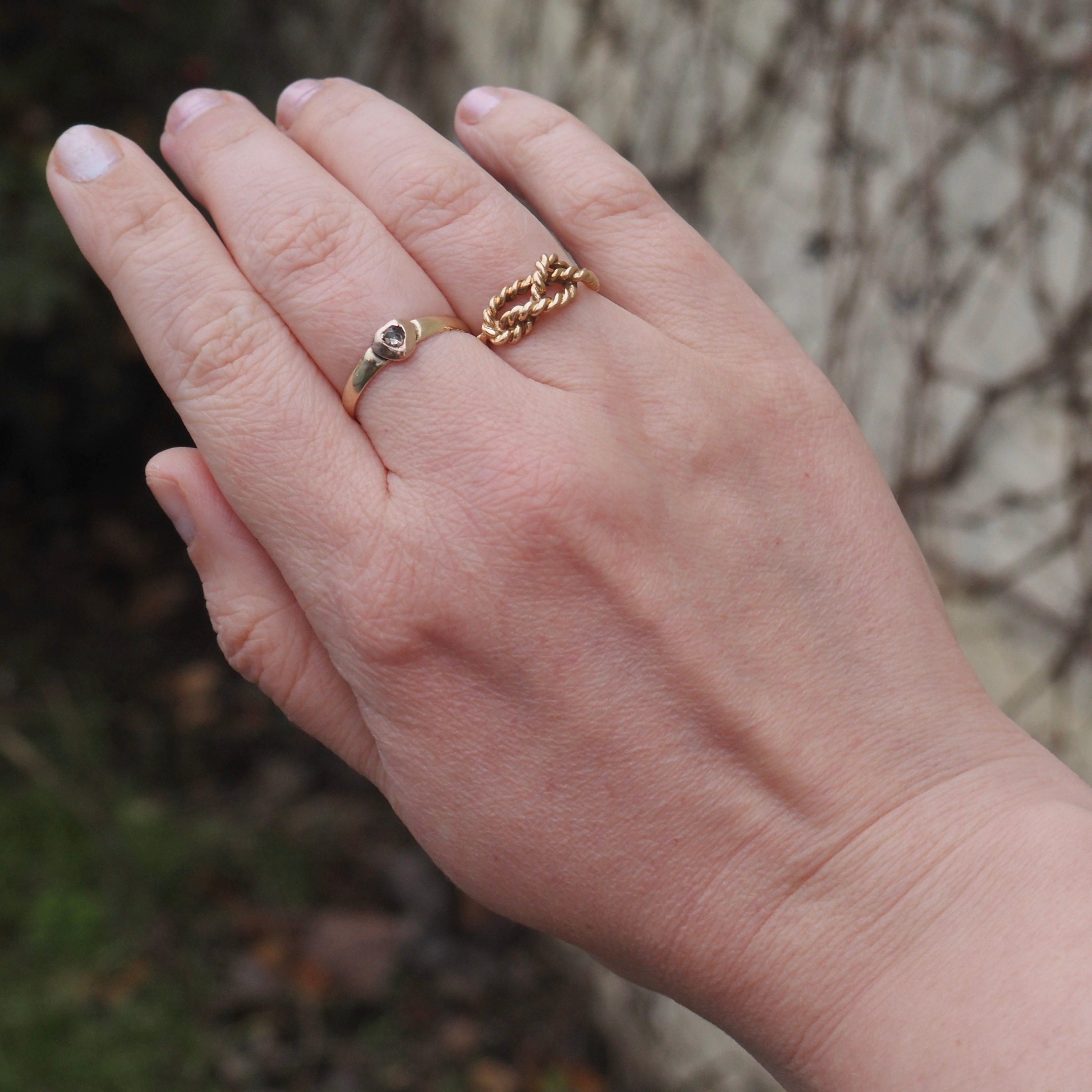 Vintage Twisted Knot 10k Gold Ring