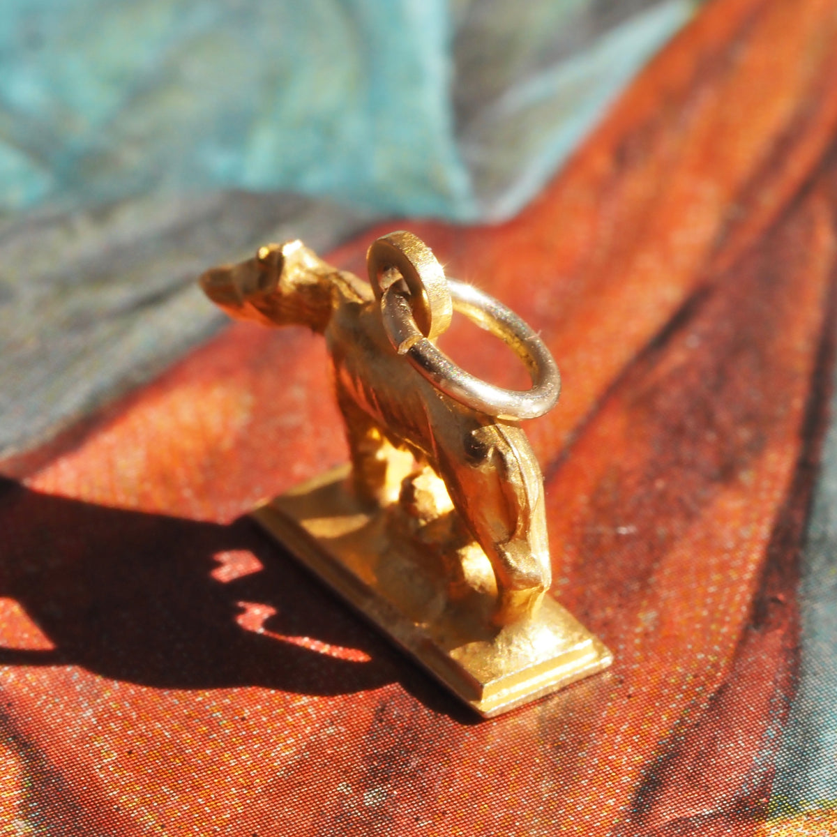 Vintage Italian 18k Gold Romulus and Remus Charm