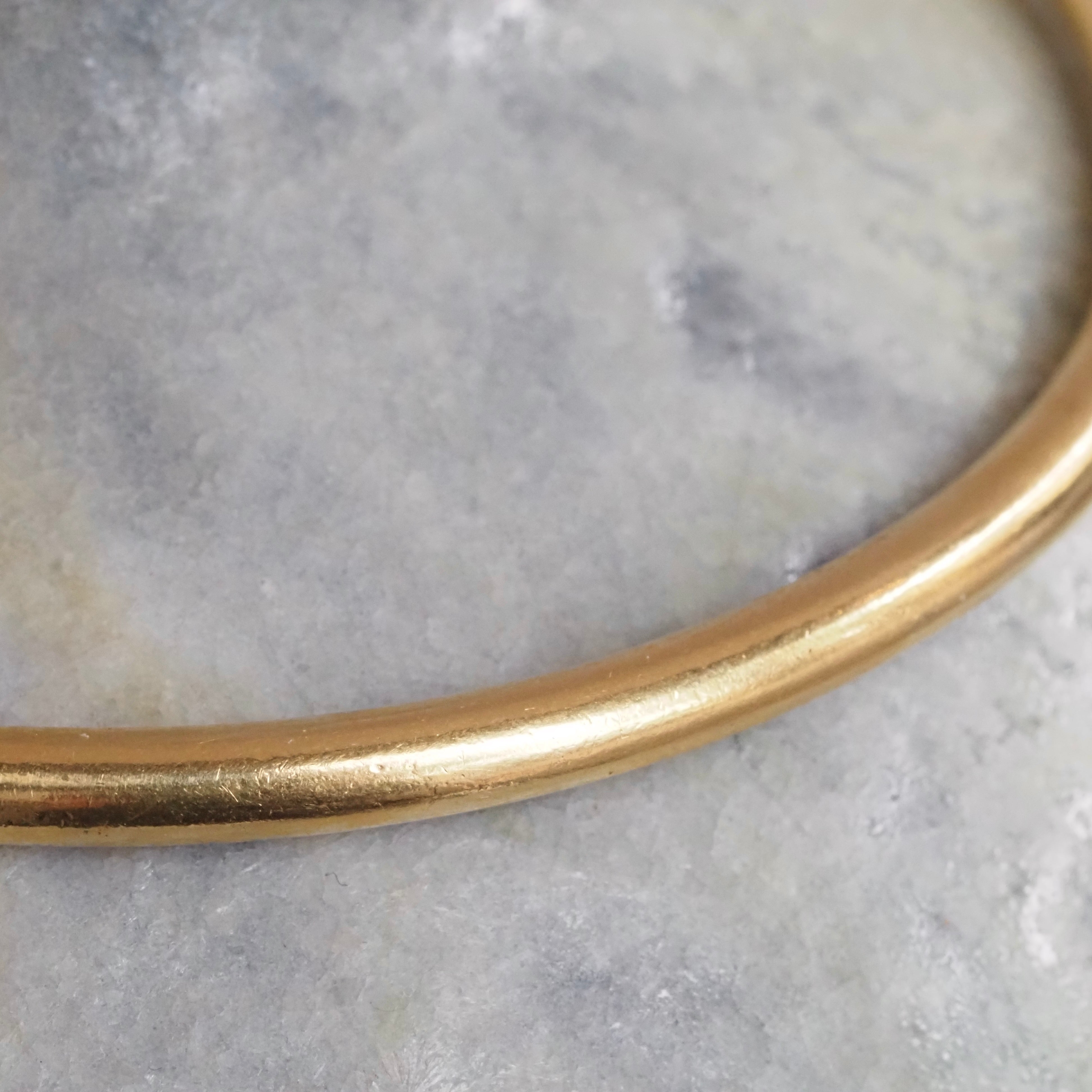 Solid 18k Gold Diamond Bangle Bracelet