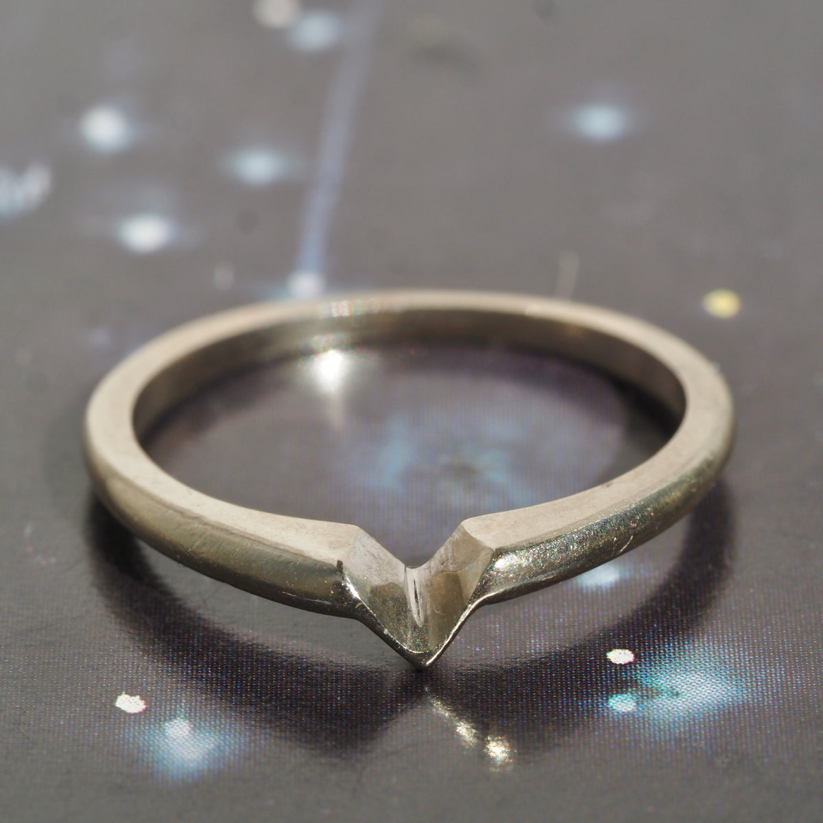 Vintage Marquise and Baguette Diamond Platinum Engagement Ring with 14k White Gold Wedding Band