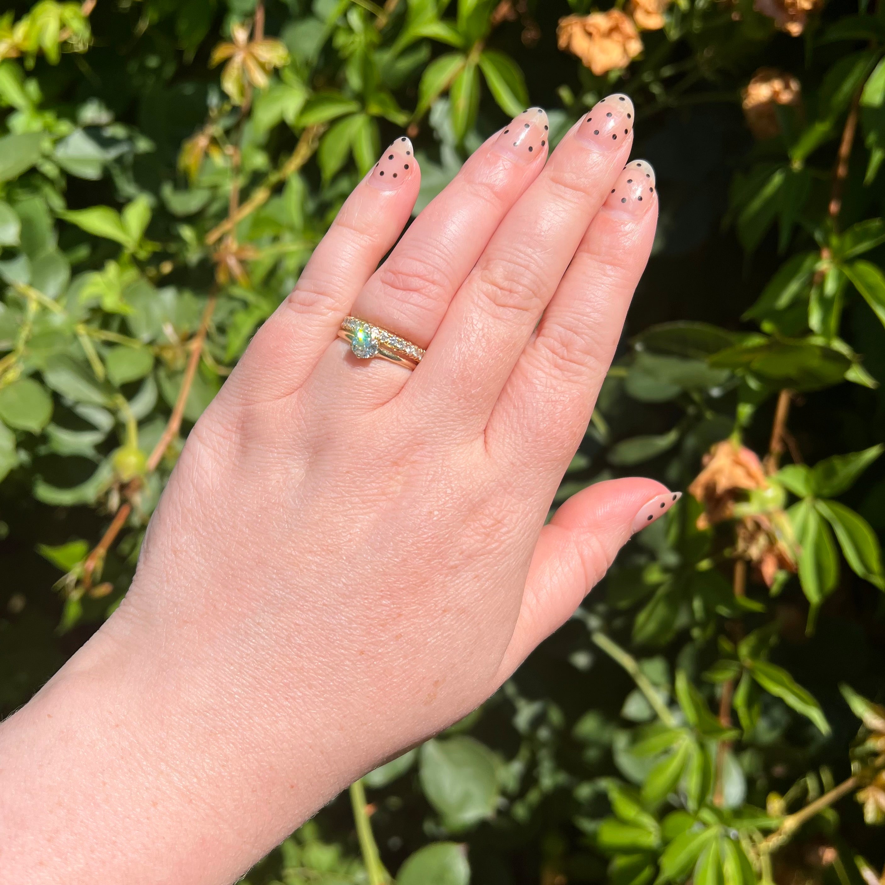 Vintage Old European Cut Diamond 14k Gold Engagement Ring