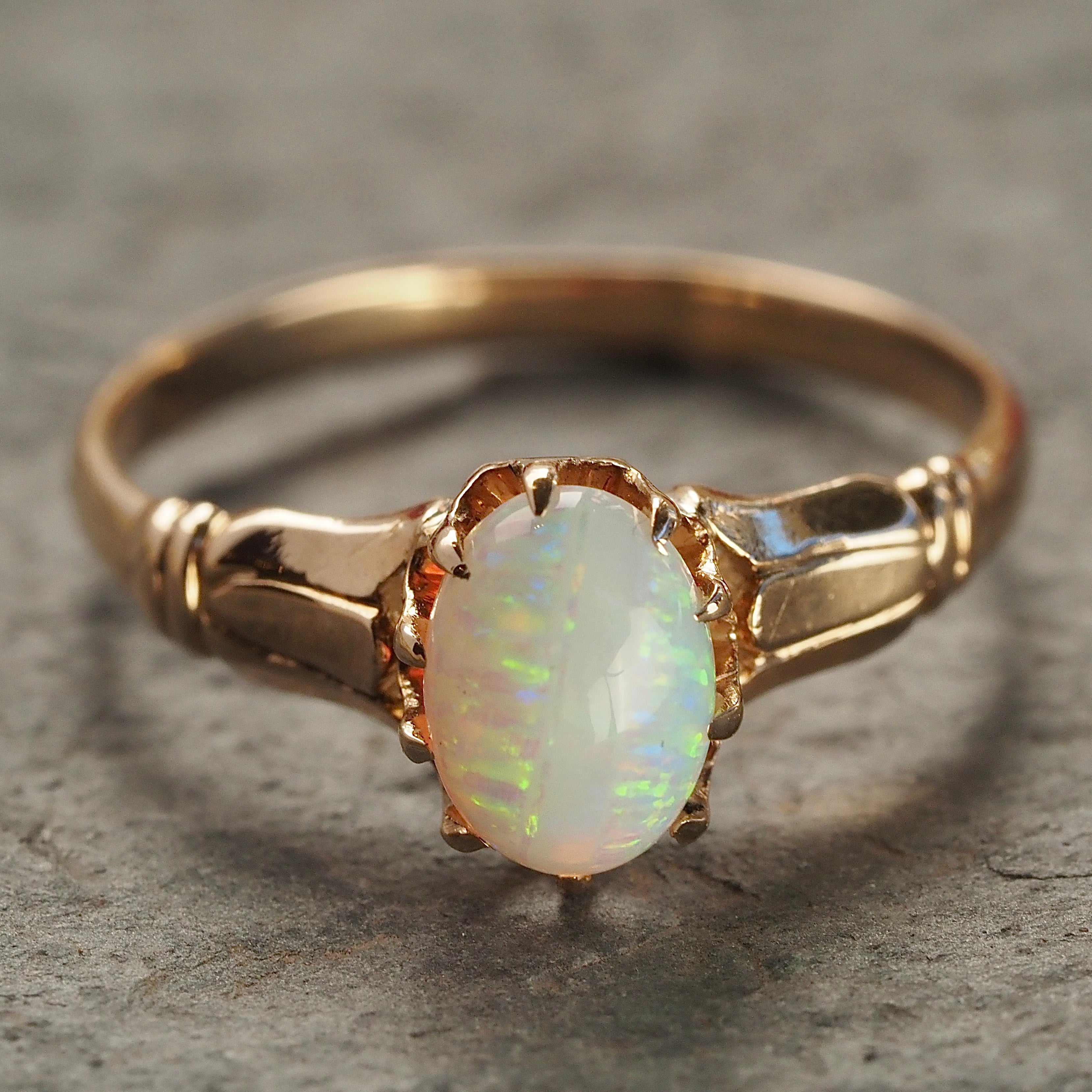 Antique Victorian Opal 10k Gold Ring