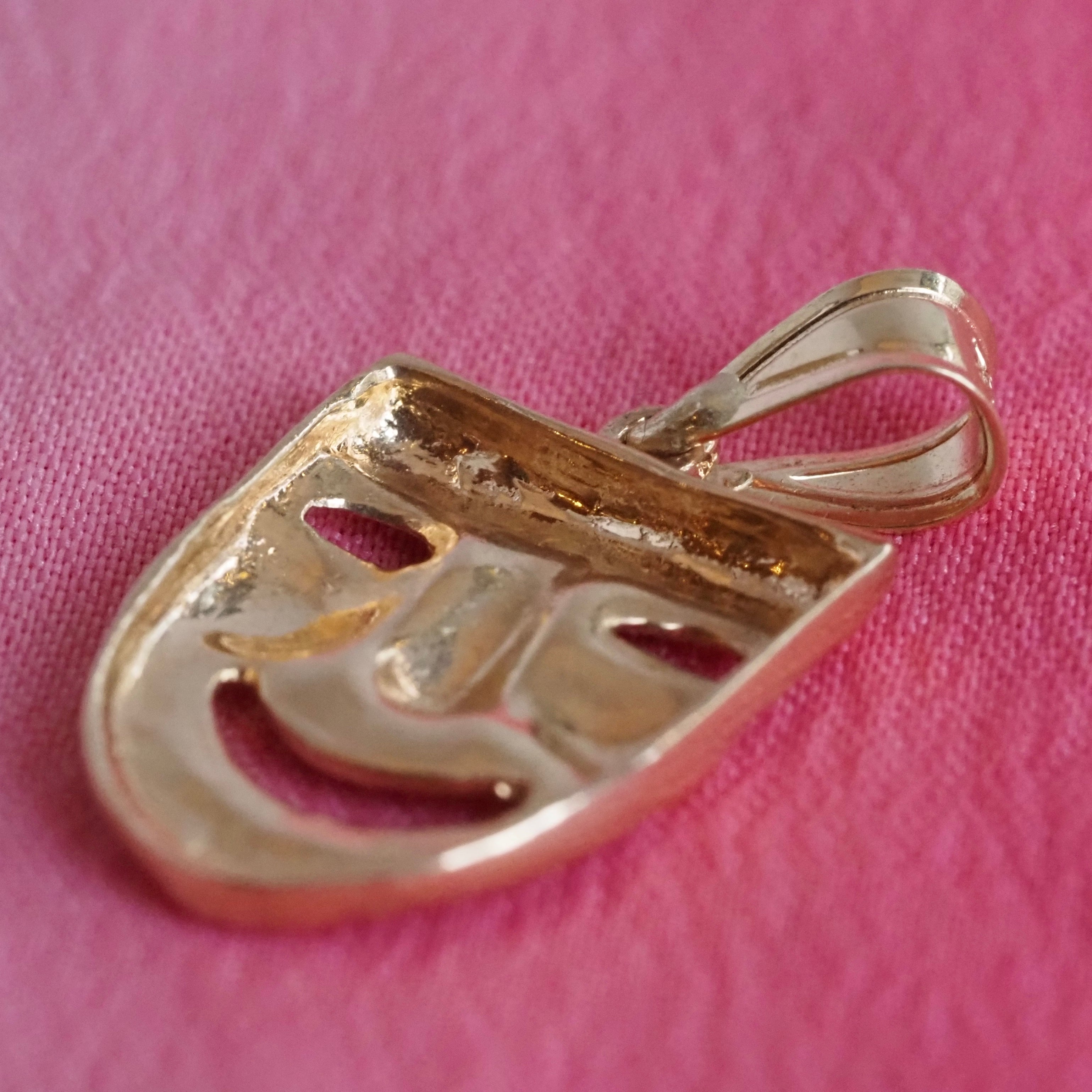Vintage Tragedy & Comedy 14k Gold Charms