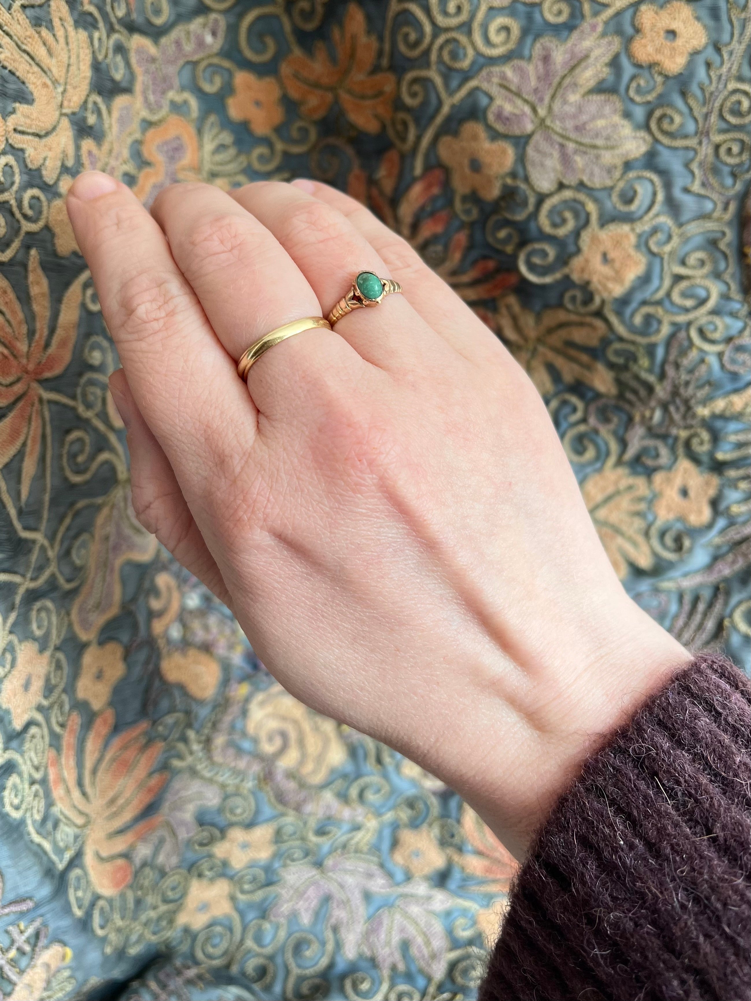 Antique Victorian Turquoise 10k Gold Ring