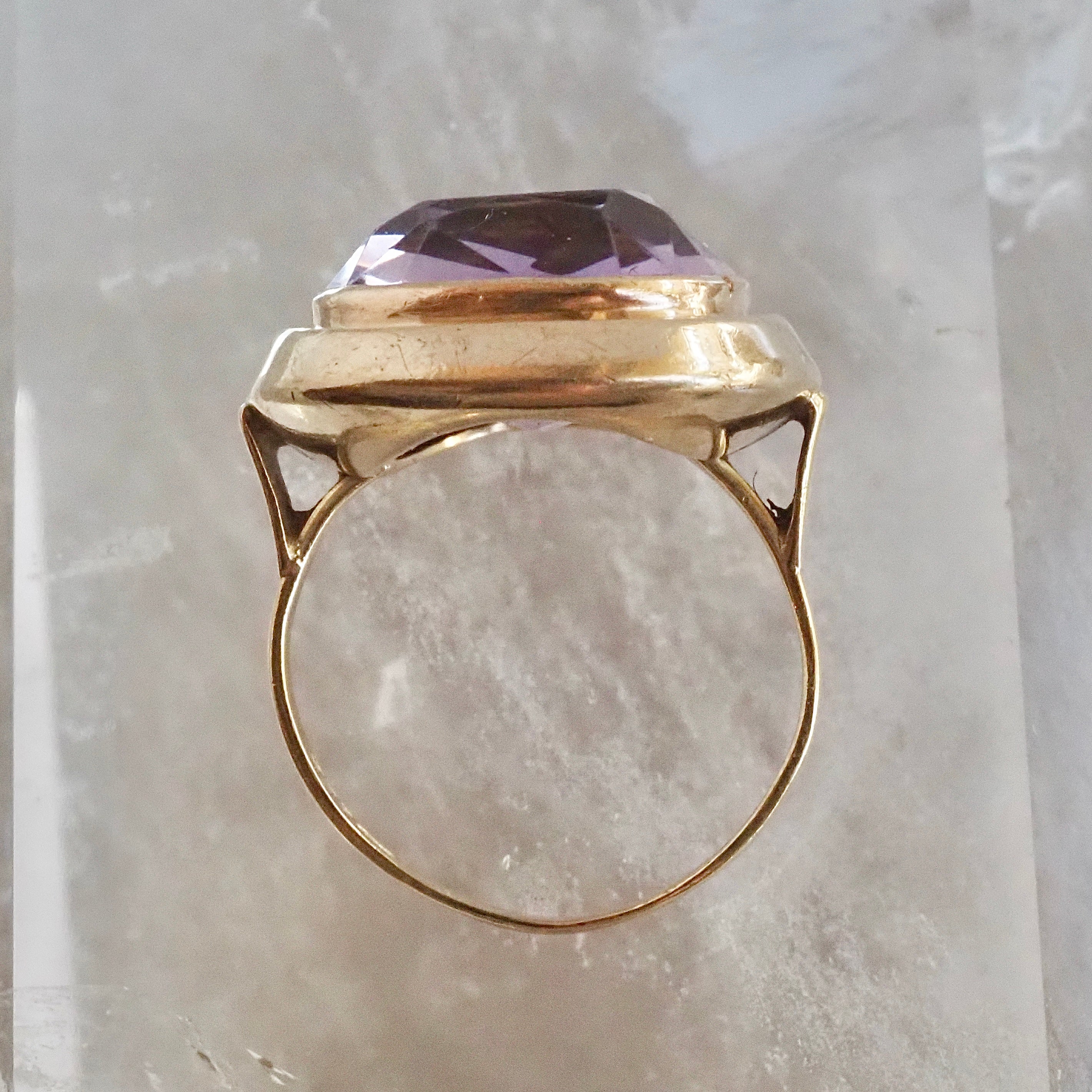 Vintage 1930s/1940s 8k Gold Amethyst Ring