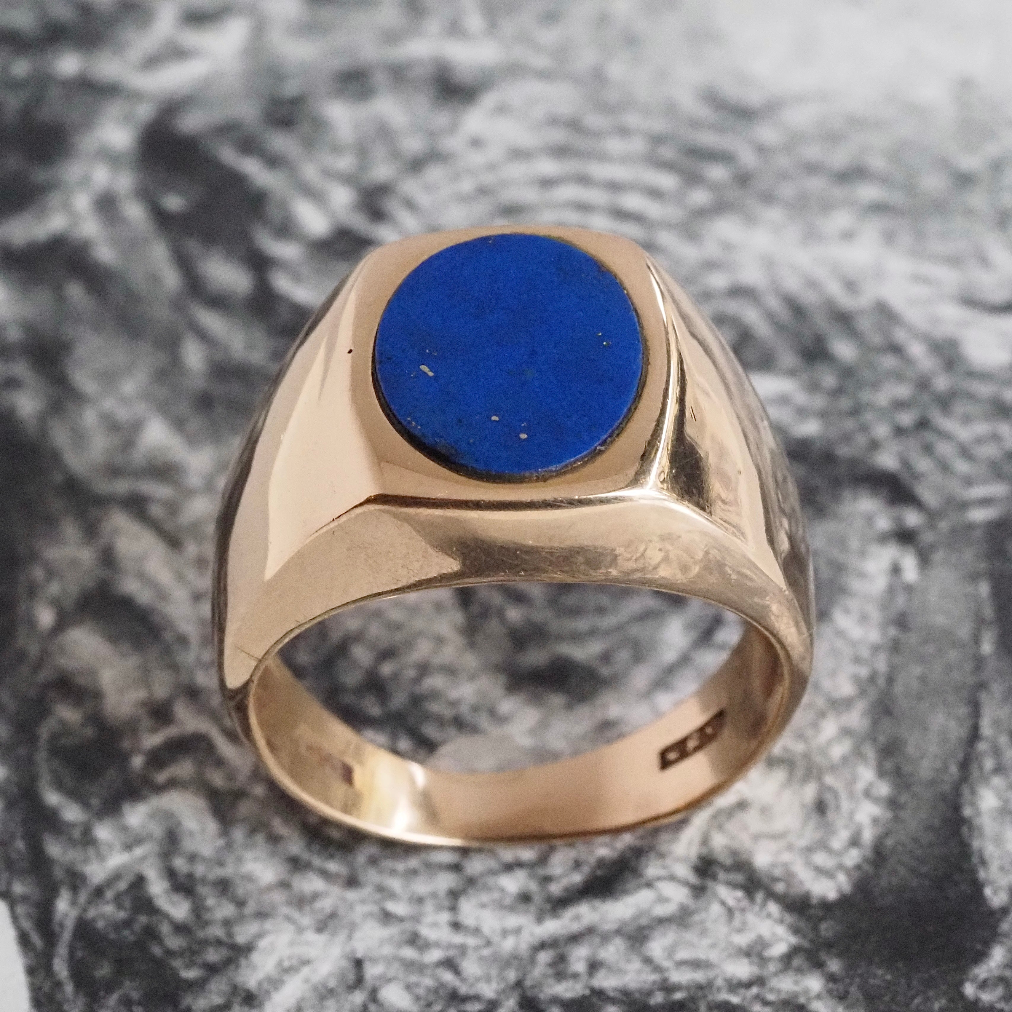 Vintage Lapis 14k Gold Signet Ring