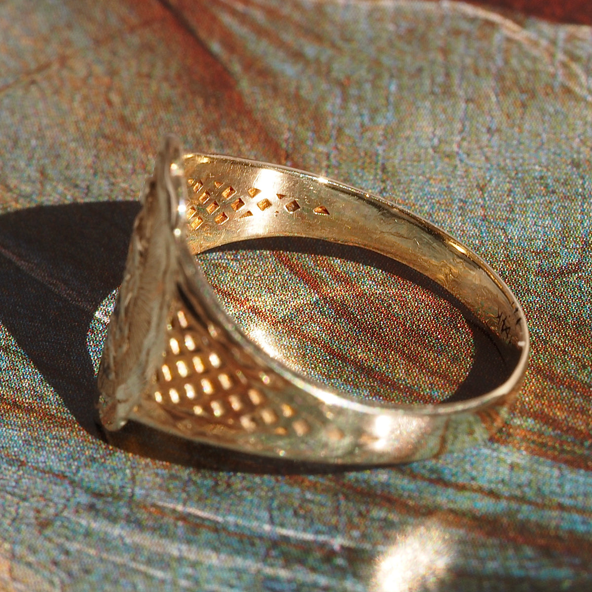 Vintage Mary Signet 14k Gold Ring