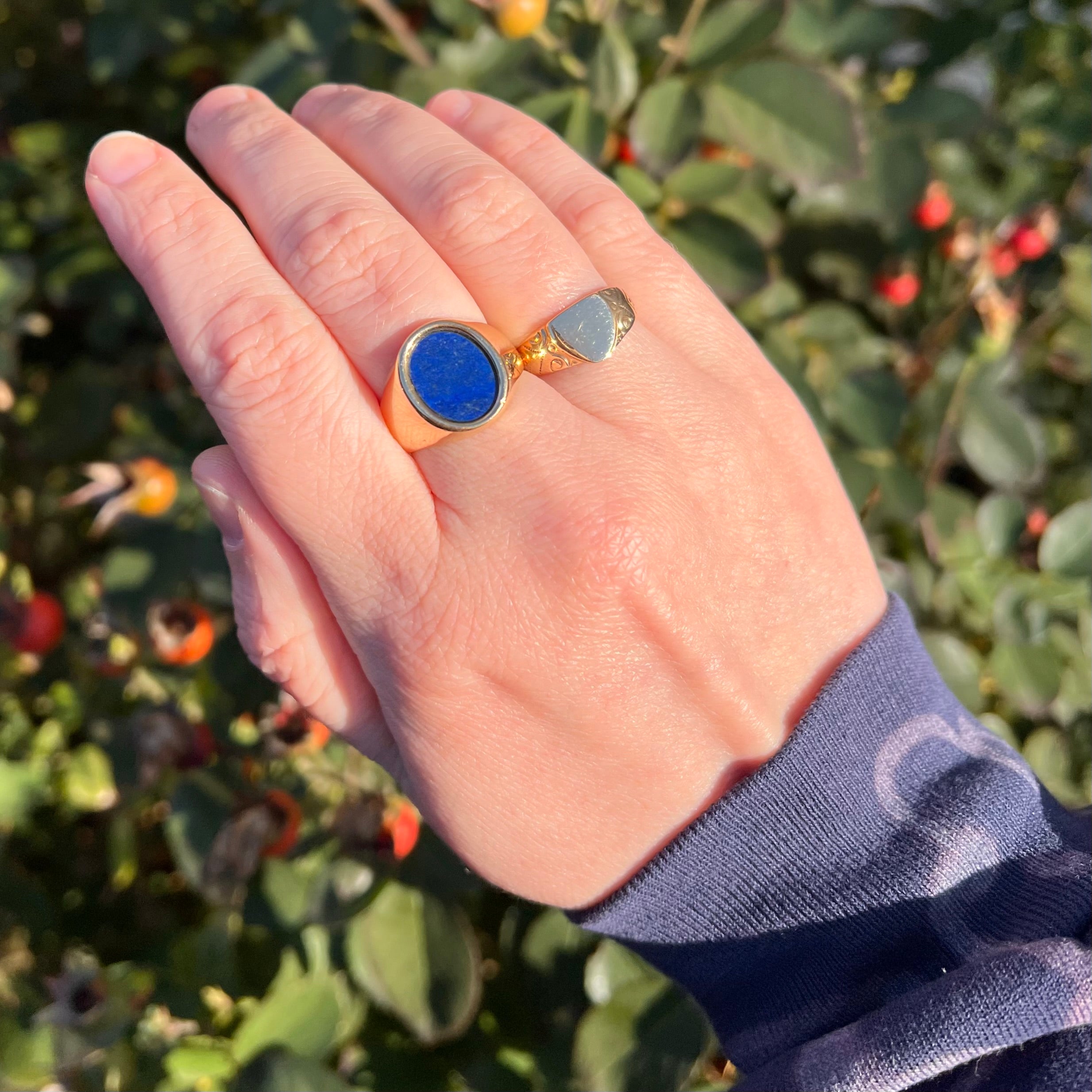 Vintage Lapis 14k Gold Signet Ring