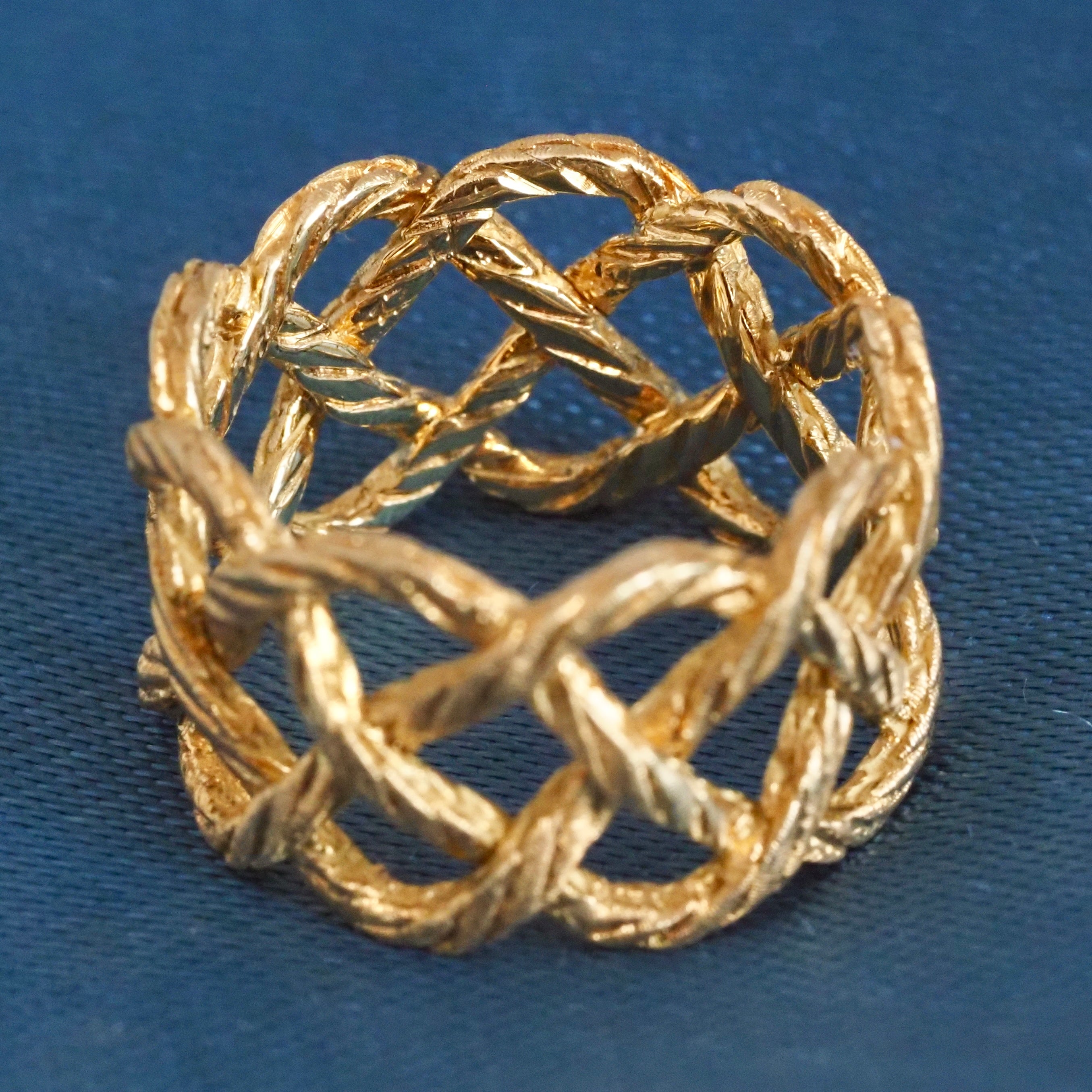 Woven Lattice Rope 18k Gold Ring