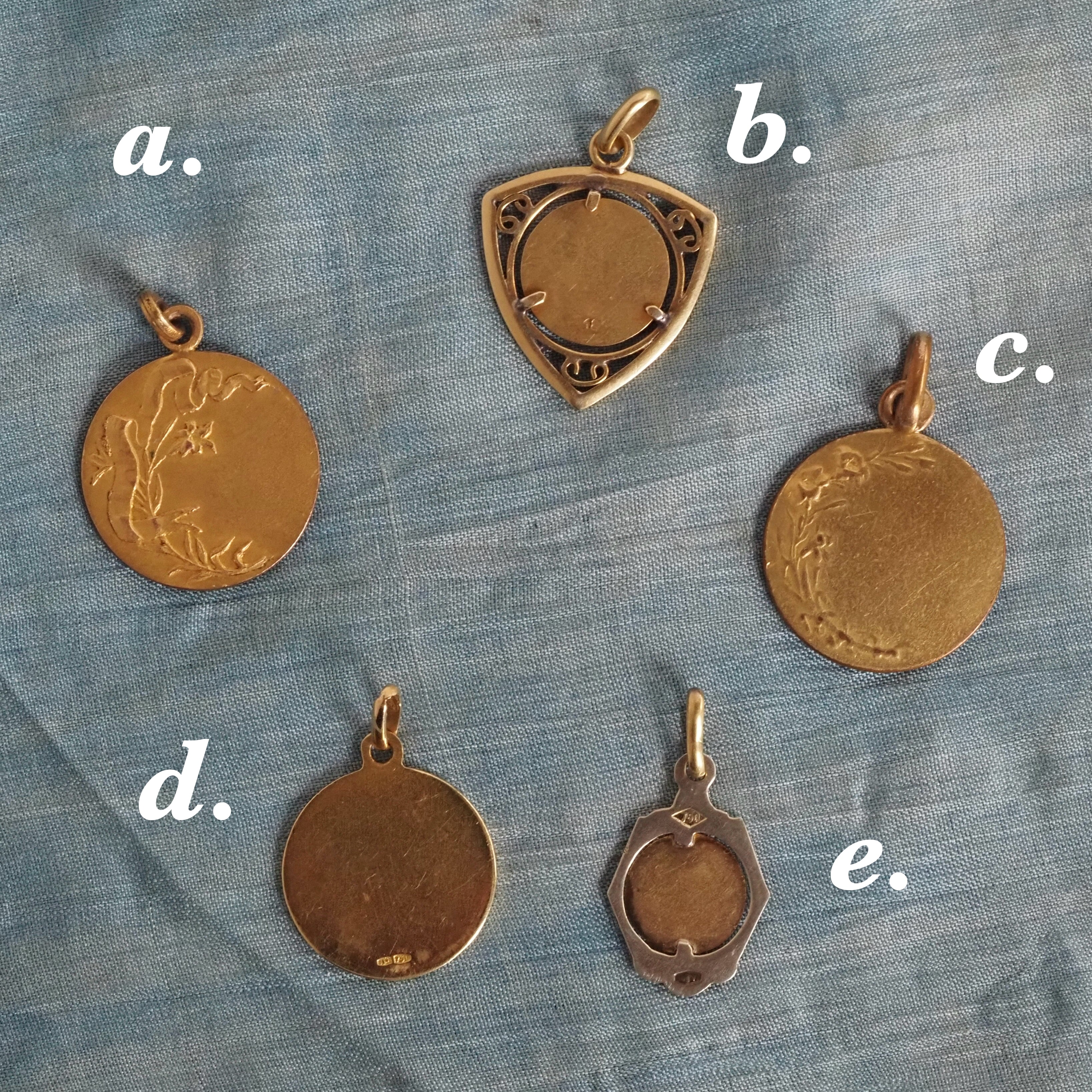 Antique & Vintage Gold Mary Charms