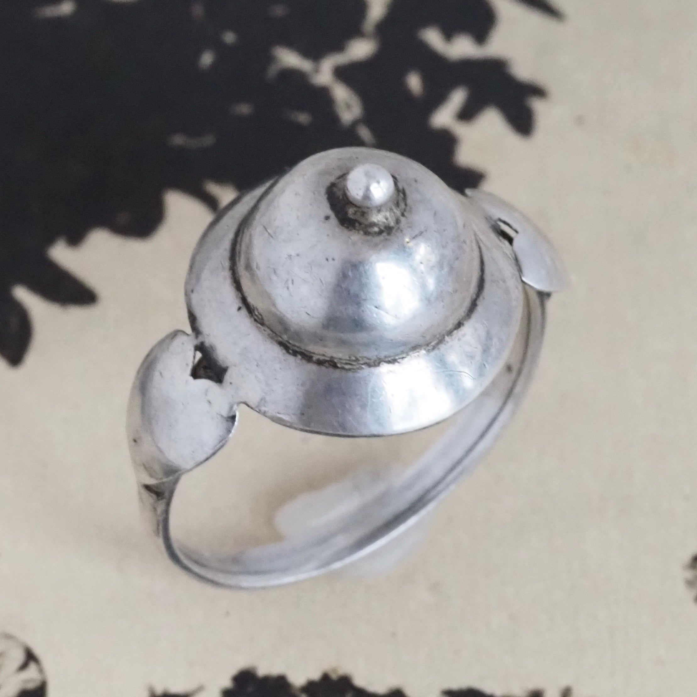 Vintage Sterling Silver Boob & Hearts Ring