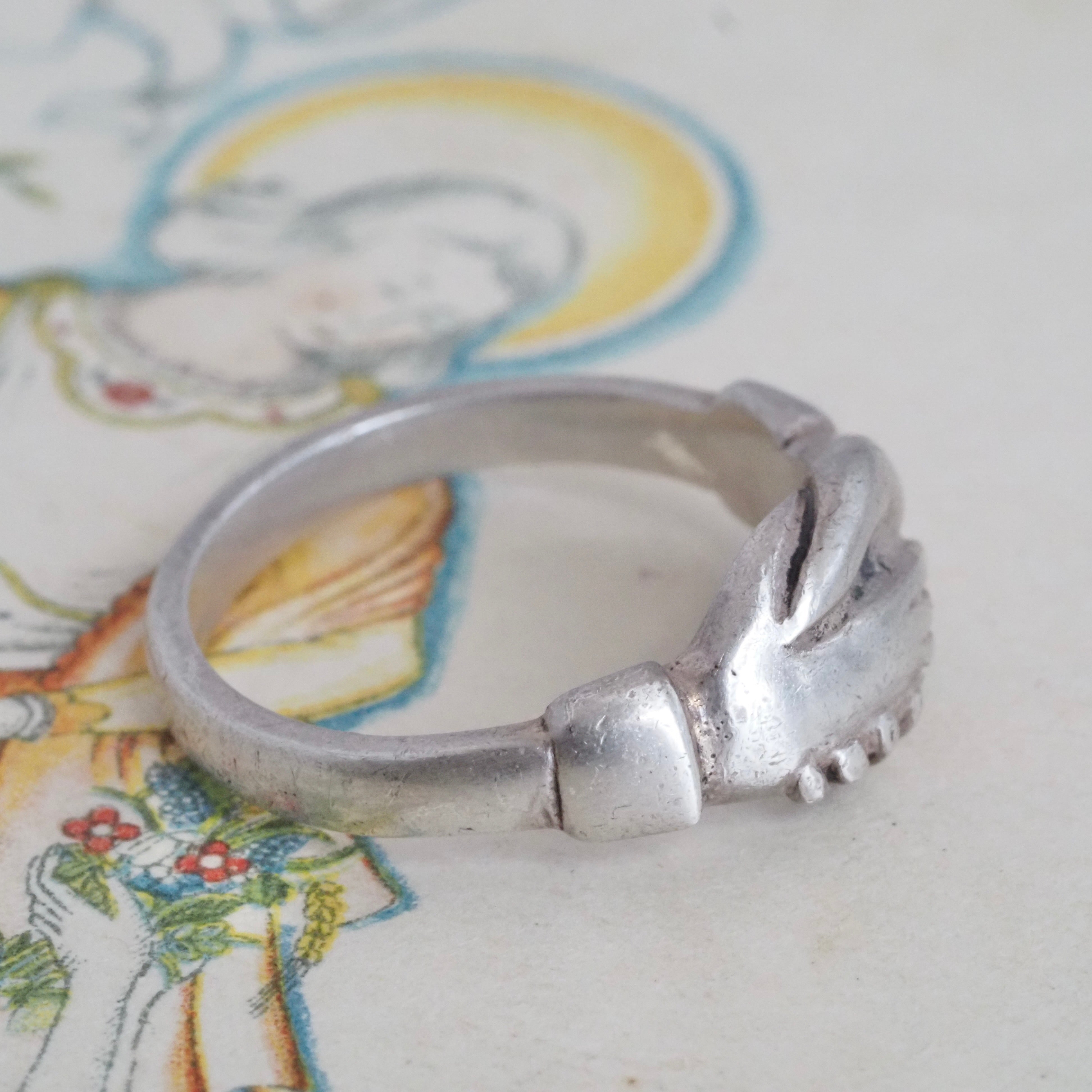 Vintage Sterling Silver Fede Ring
