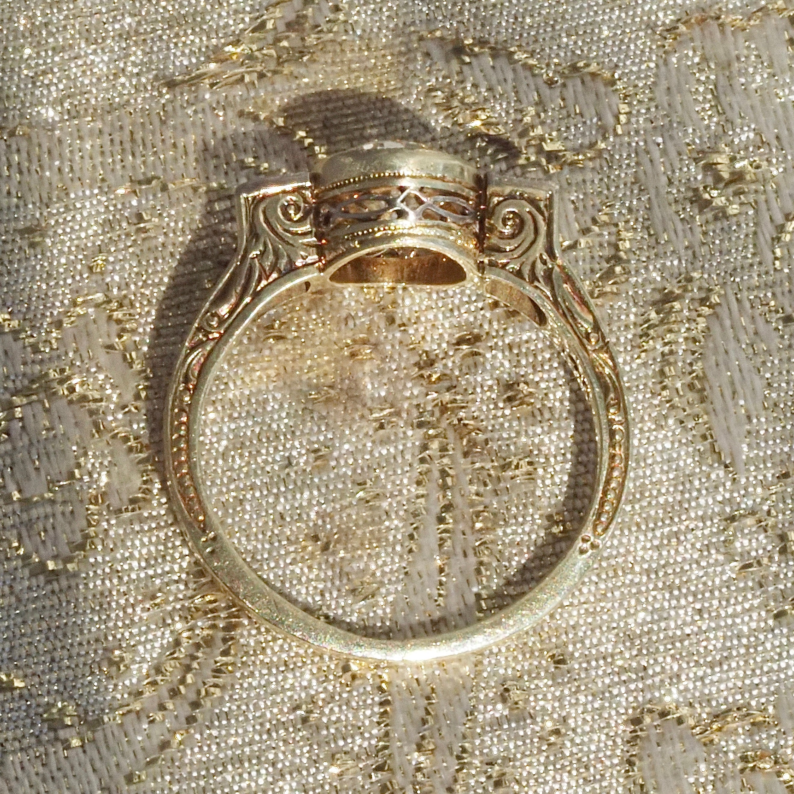 Antique Art Deco Trilogy Ring with Old European & Old Mine Cut Diamonds