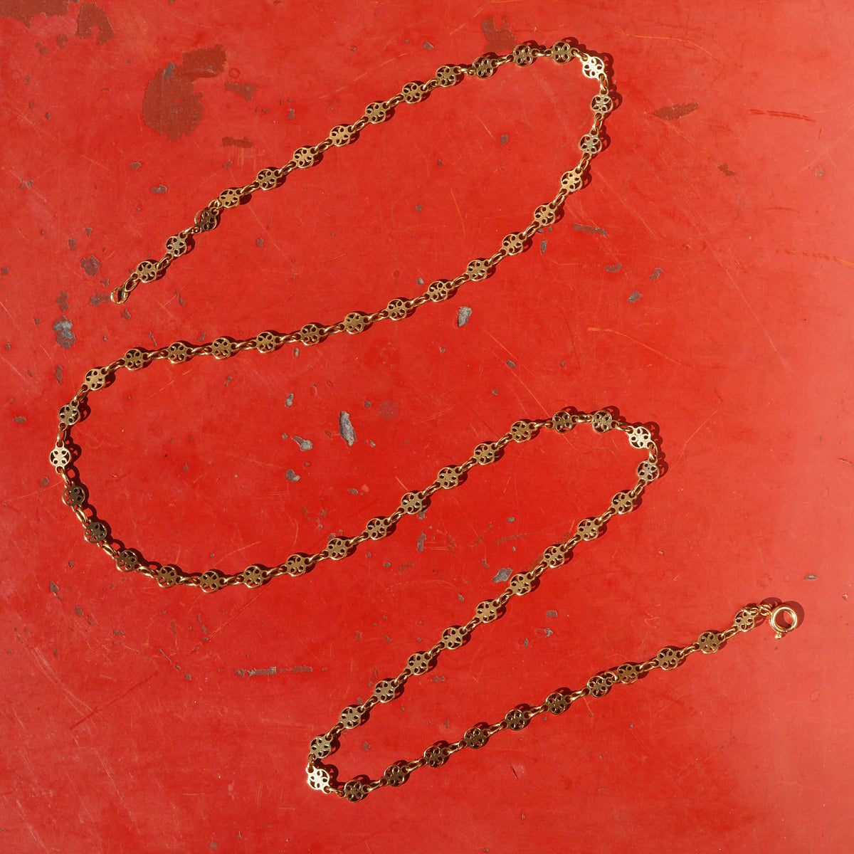 Antique French Ornate 18k Gold Chain