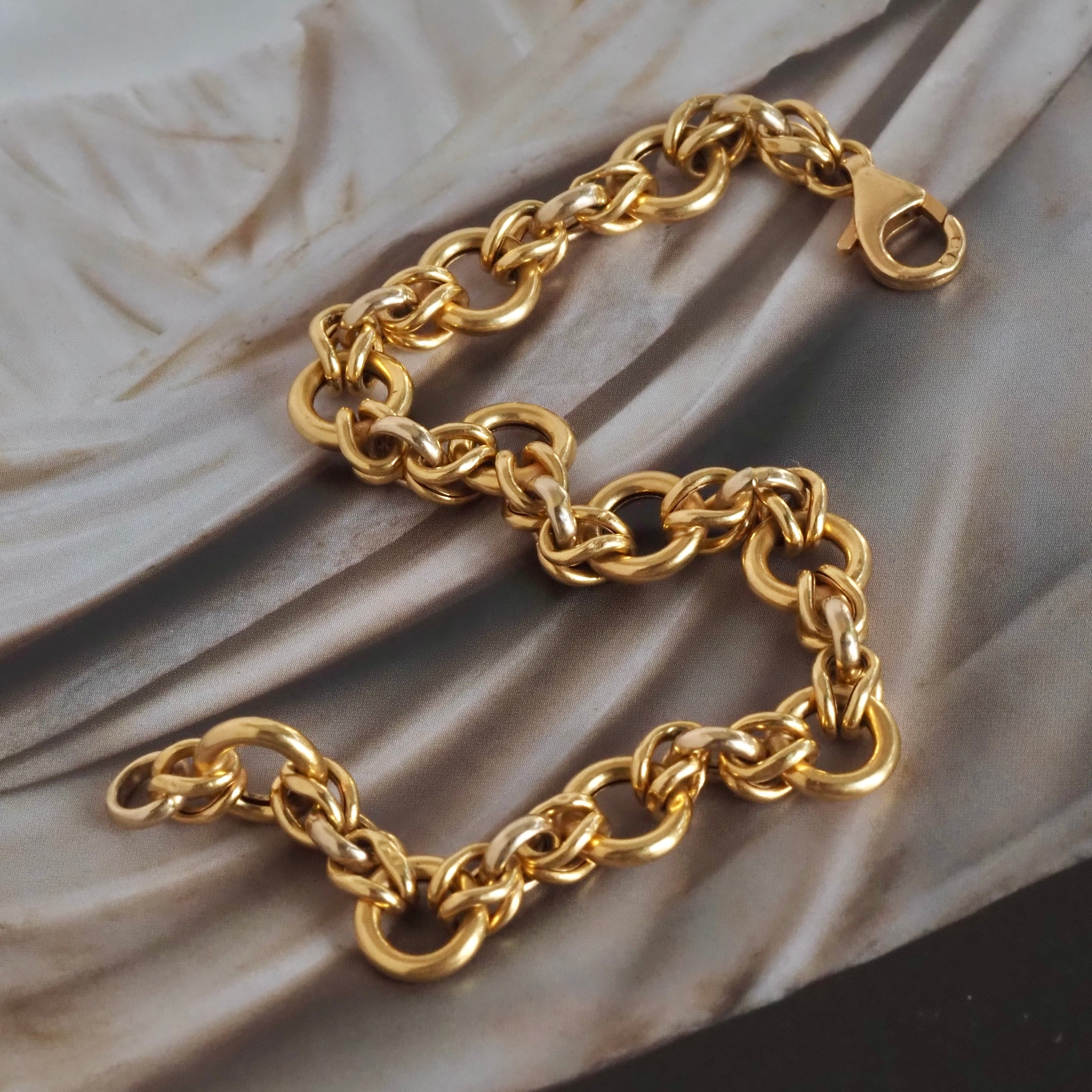 Vintage Portuguese 19k Chunky Link Pattern Bracelet