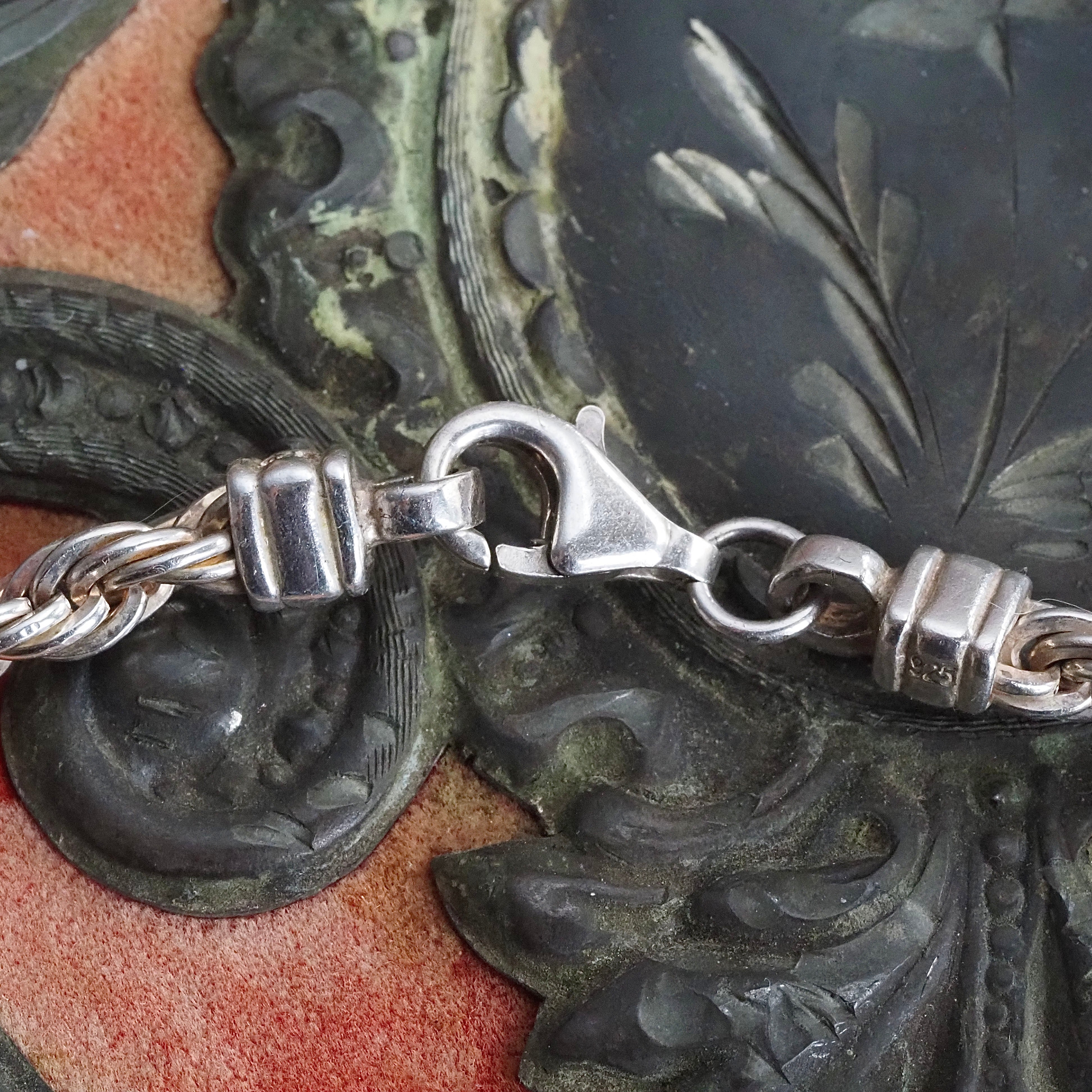 Vintage Sterling Silver 18" Rope Chain