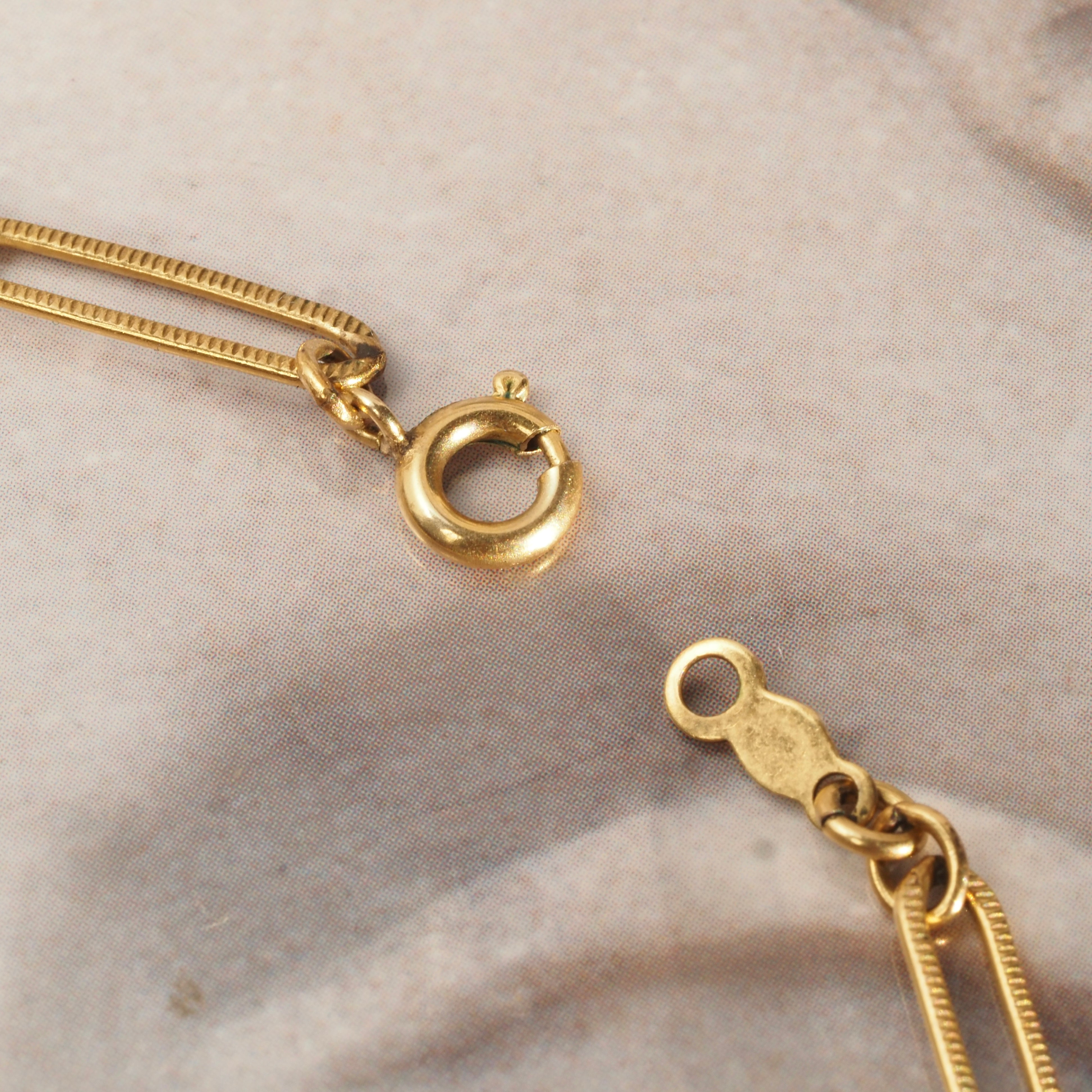 Antique Textured Link Gold Filled Necklace