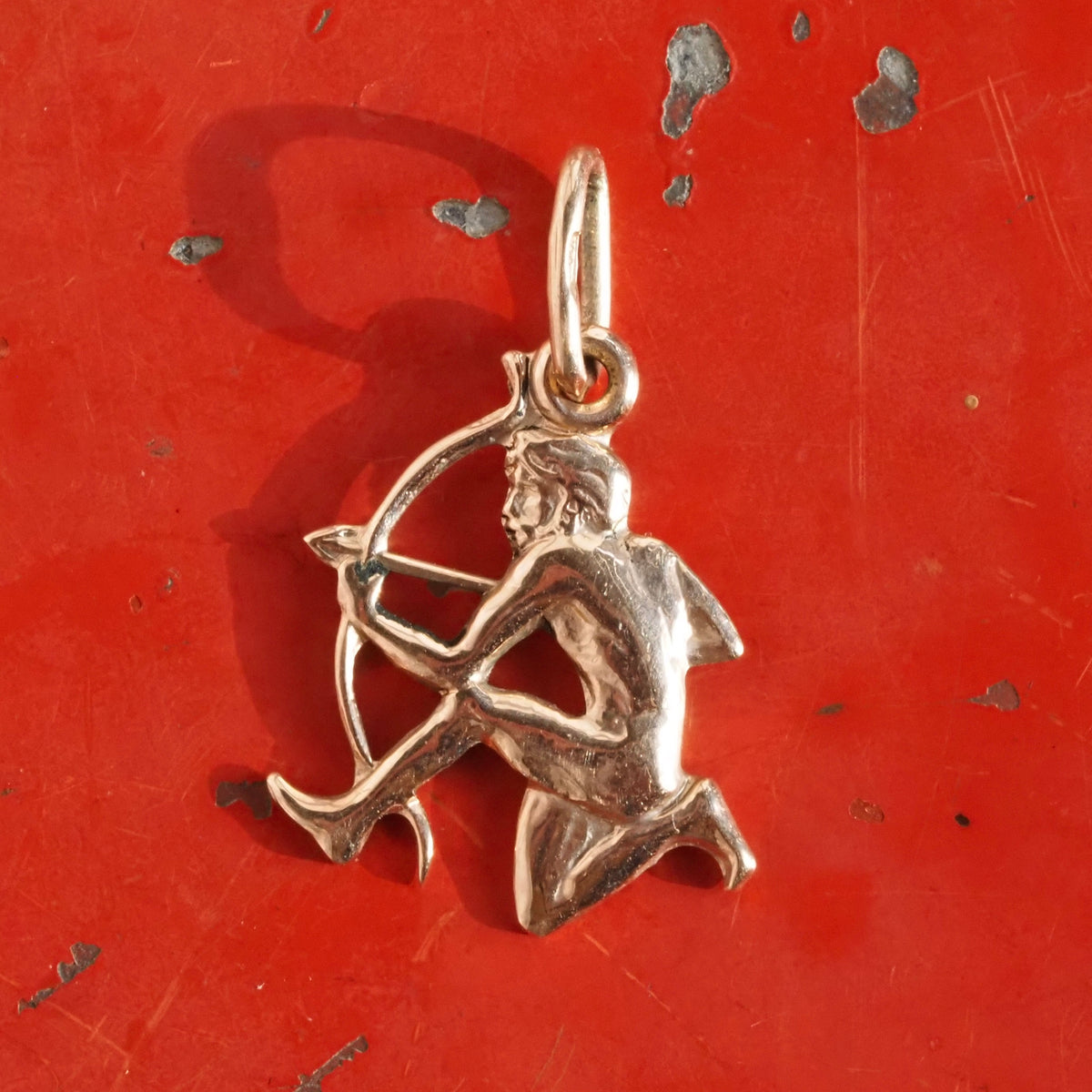 Vintage Soviet Sagittarius 14k Gold Pendant