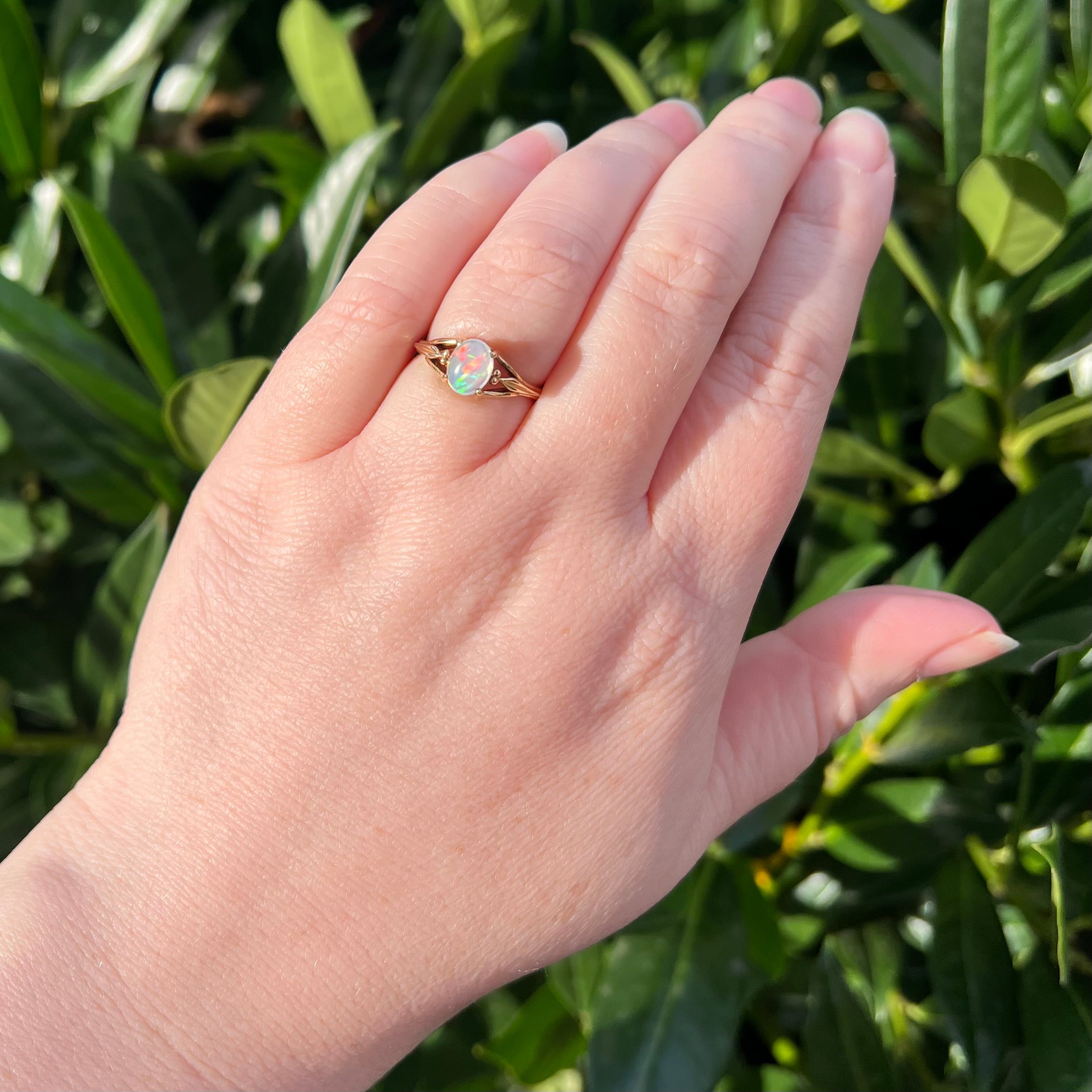 Vintage Victorian Style Opal 14k Gold Ring