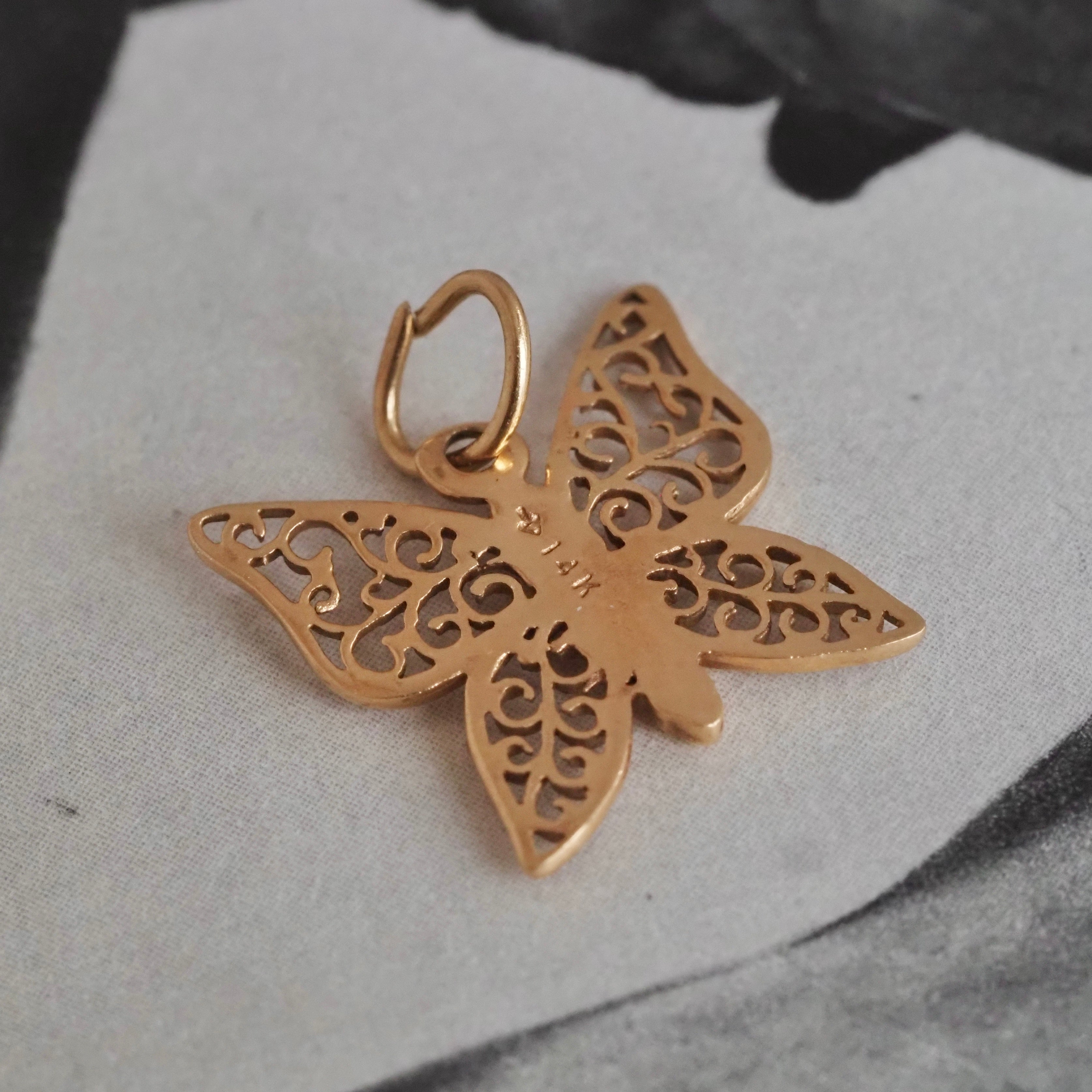 Butterfly 14k Gold Charm