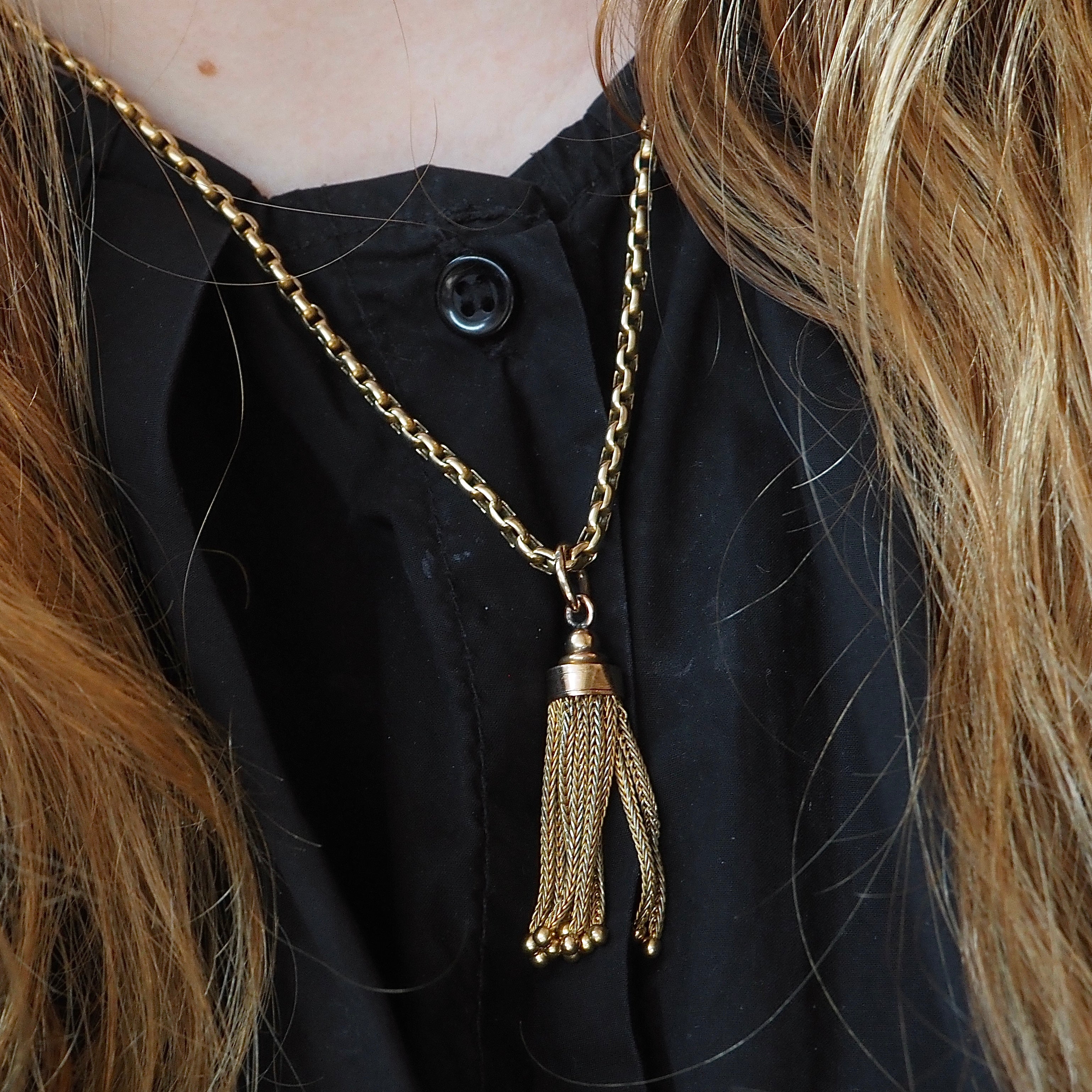 Antique Victorian 14k Gold Tassel Pendant